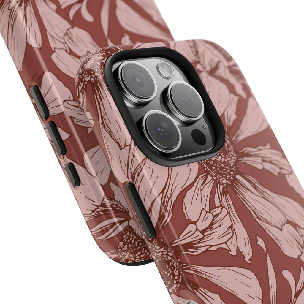 Pressed Bloom | Mocha Floral Sketch Phone Case