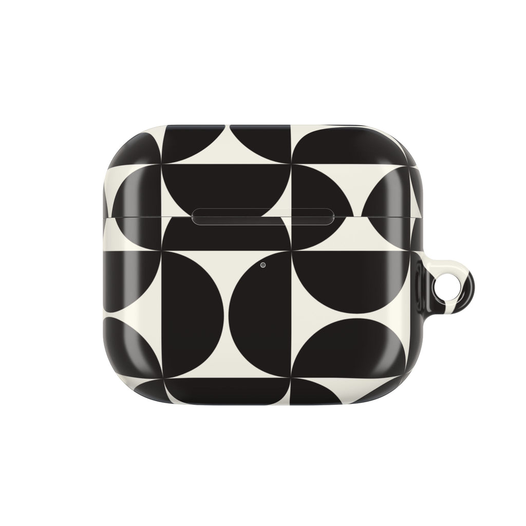 Noir Mod | Black Geometric Retro AirPods Case