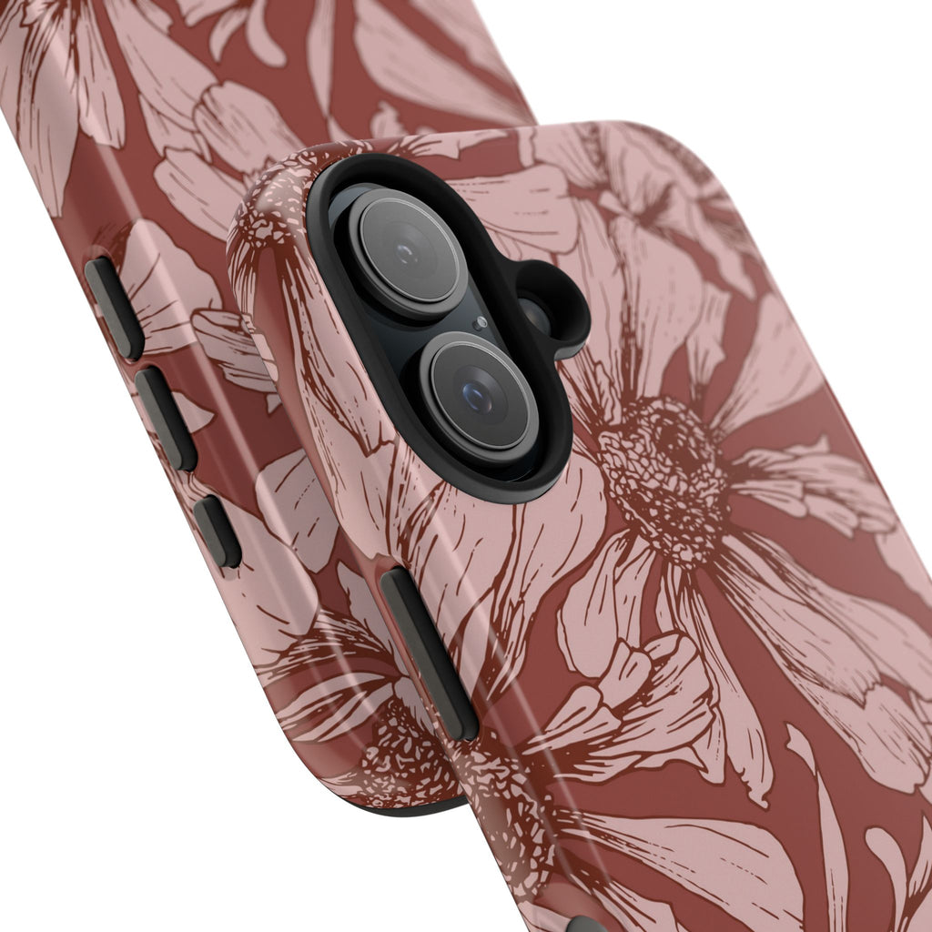 Pressed Bloom | Mocha Floral Sketch Phone Case