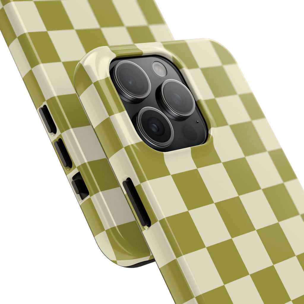 Maroon & Blush Striped Tough Phone Case — Durable Protective iPhone Cover