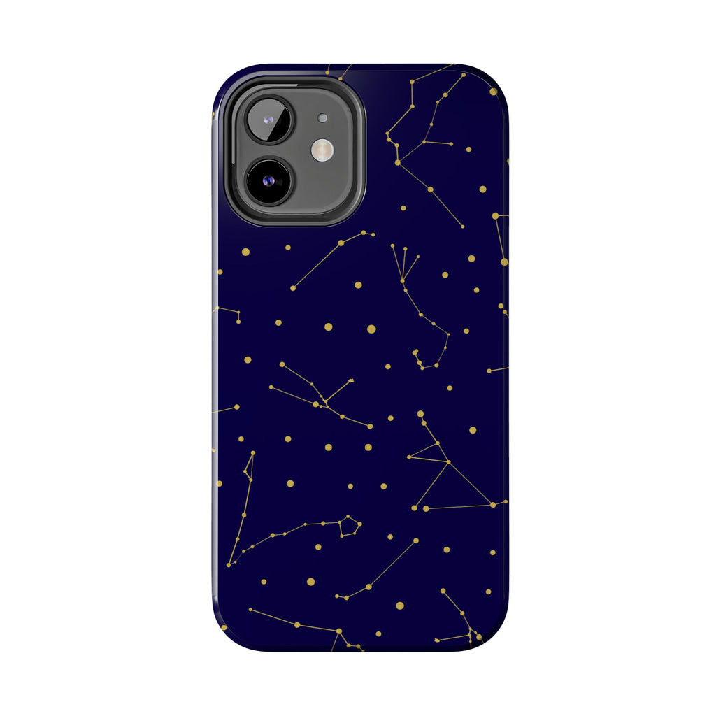 Maroon & Blush Striped Tough Phone Case — Durable Protective iPhone Cover