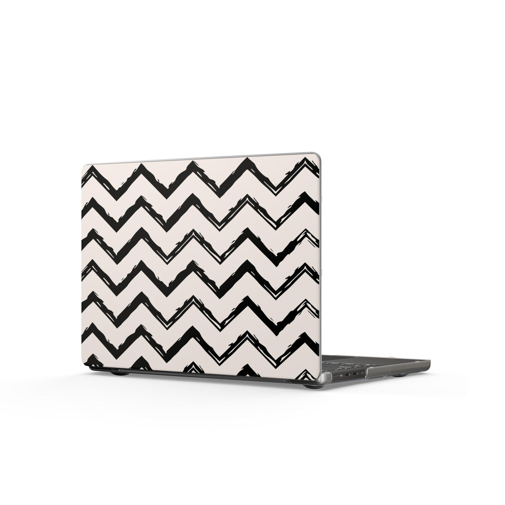 Zig Zag Edit | Black & Cream Chevron Laptop Sleeve