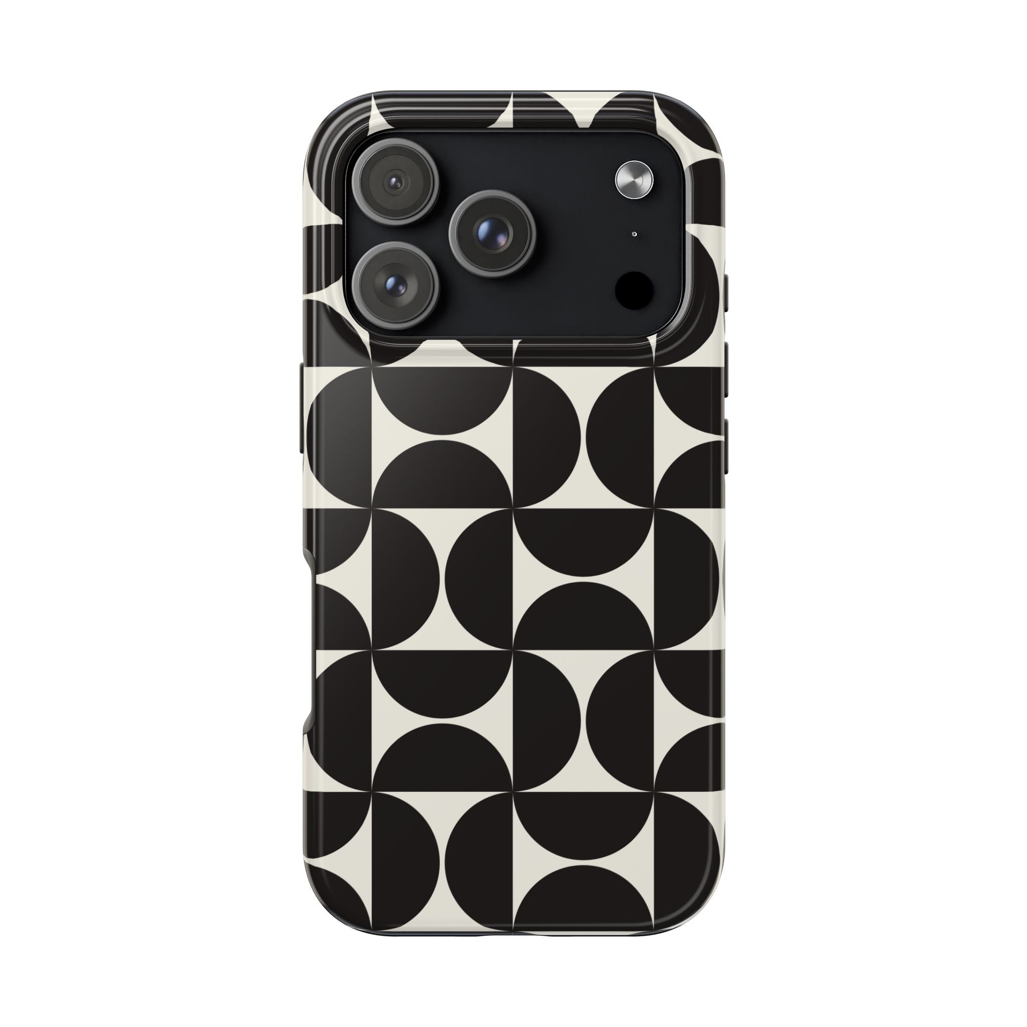 Noir Mod | Black Geometric Retro Phone Case