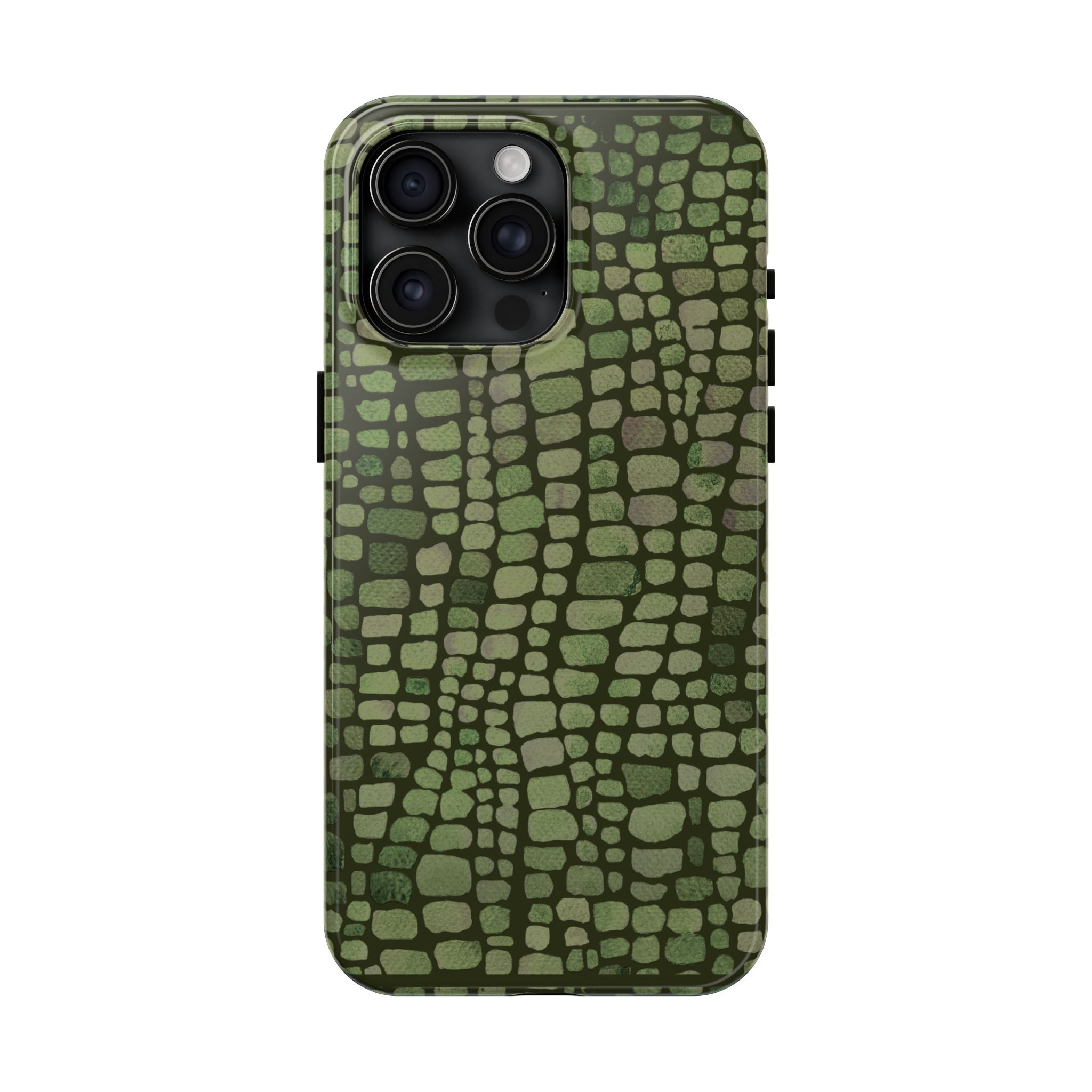 Olive Emboss | Olive & Sage Snakeskin Print Phone Case