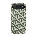 Olive Maze | Sage Geometric Line Phone Case