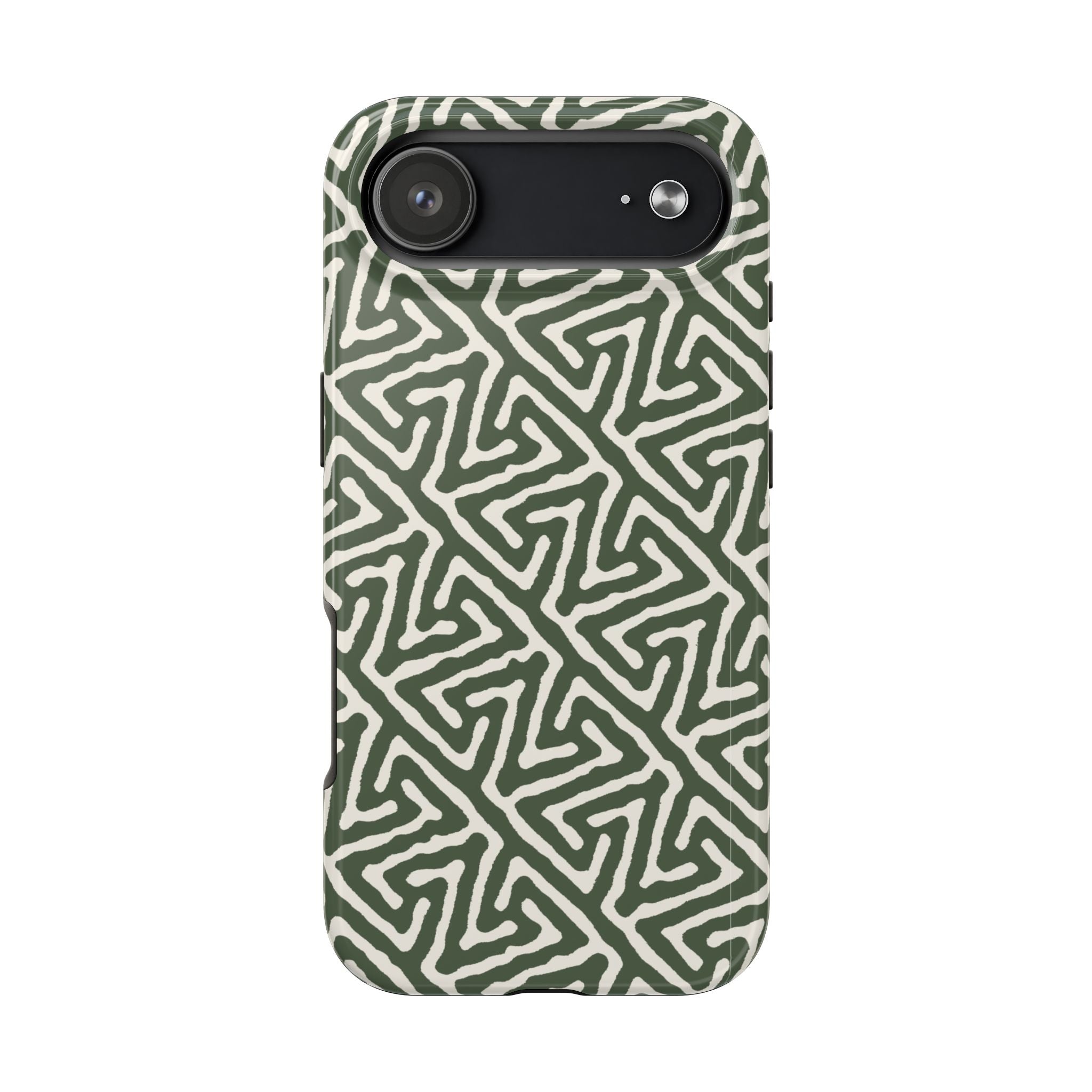 Olive Maze | Sage Geometric Line Phone Case