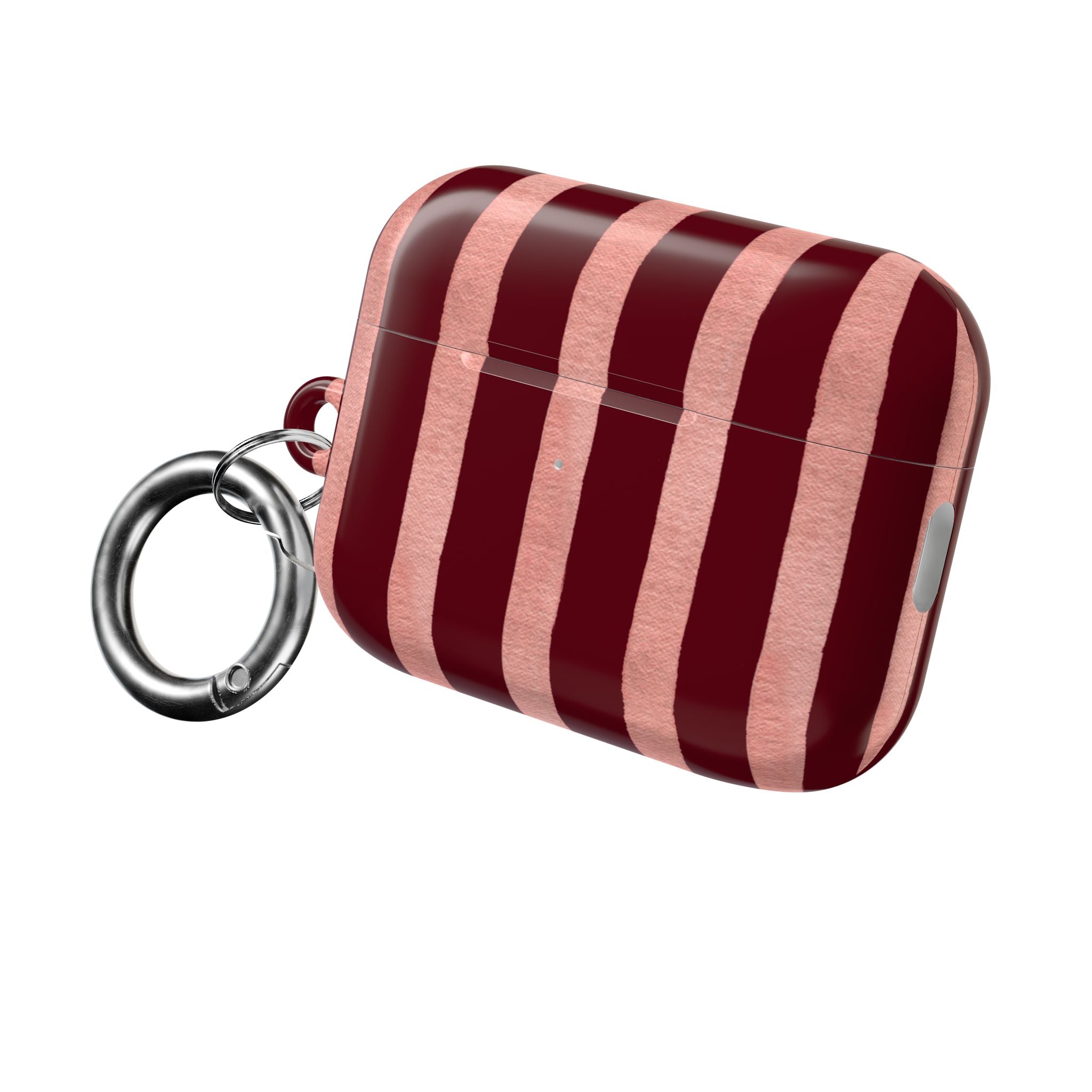 Blush Column | Burgundy & Soft Pink Stripe AirPods Case