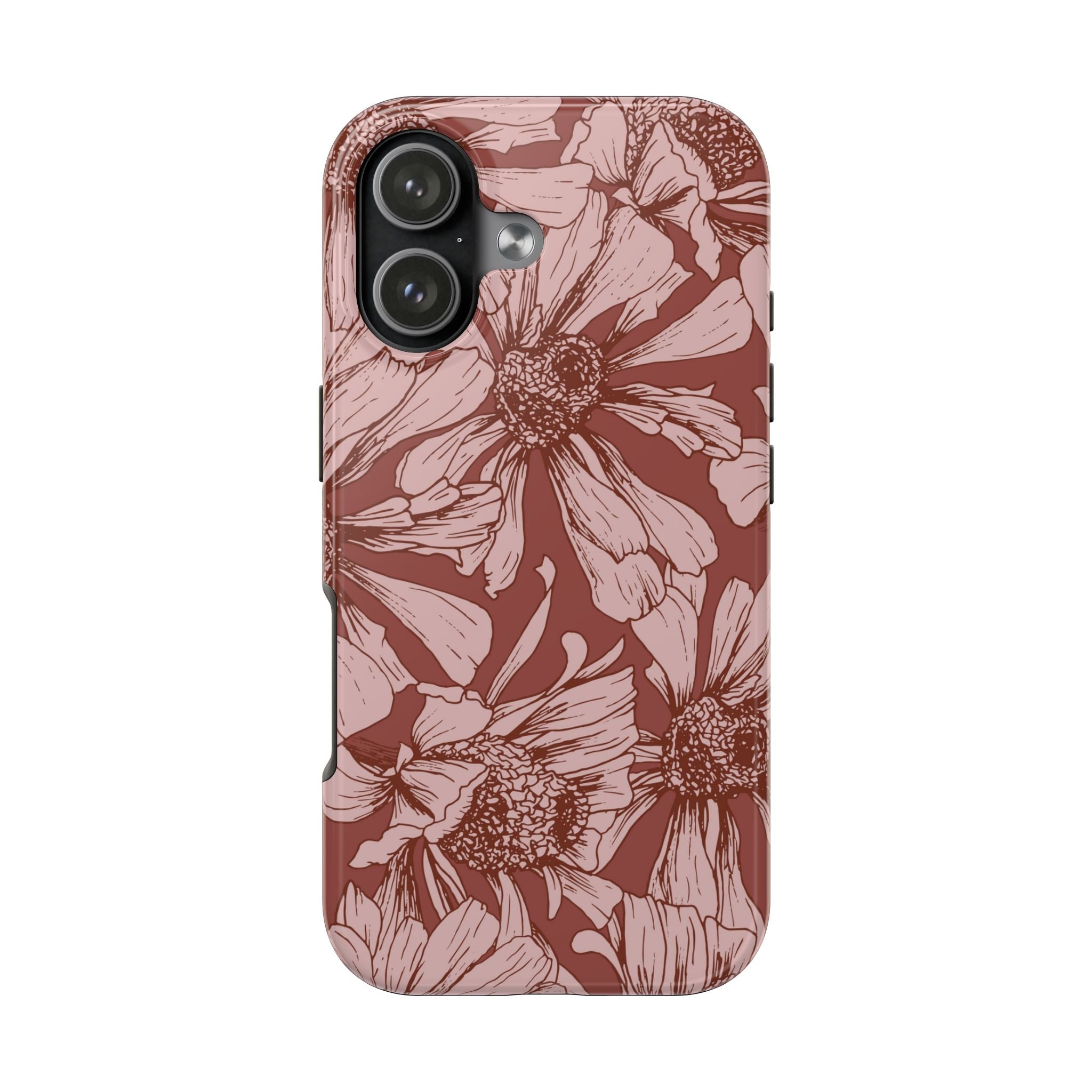 Pressed Bloom | Mocha Floral Sketch Phone Case
