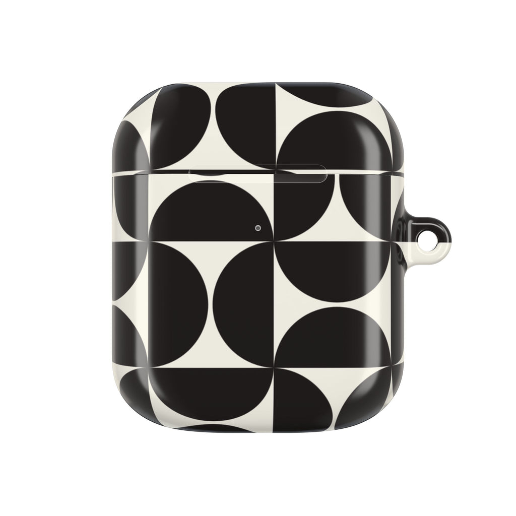 Noir Mod | Black Geometric Retro AirPods Case