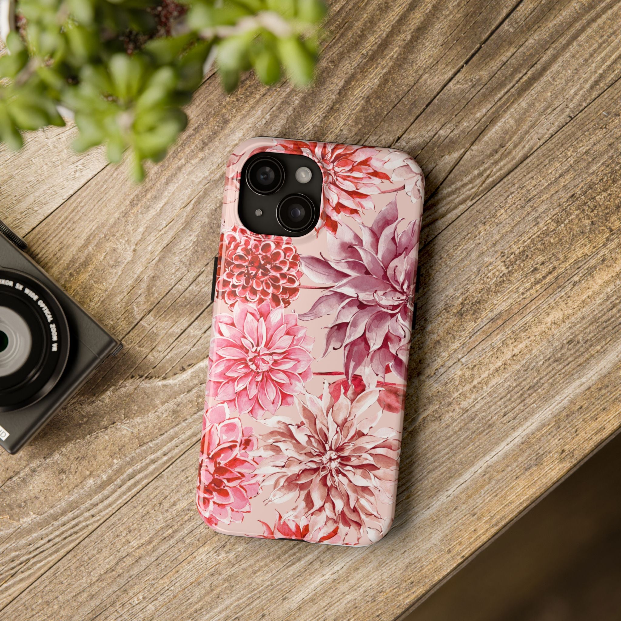 Petal Devotion | Blush Dahlia Floral Phone Case
