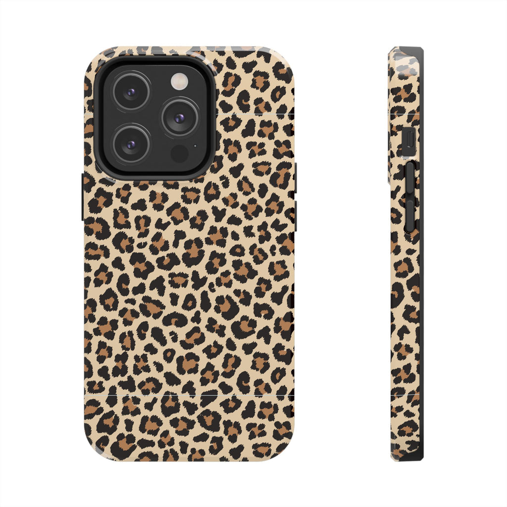 Leopard Hour | Neutral Leopard Print Tough Phone Case