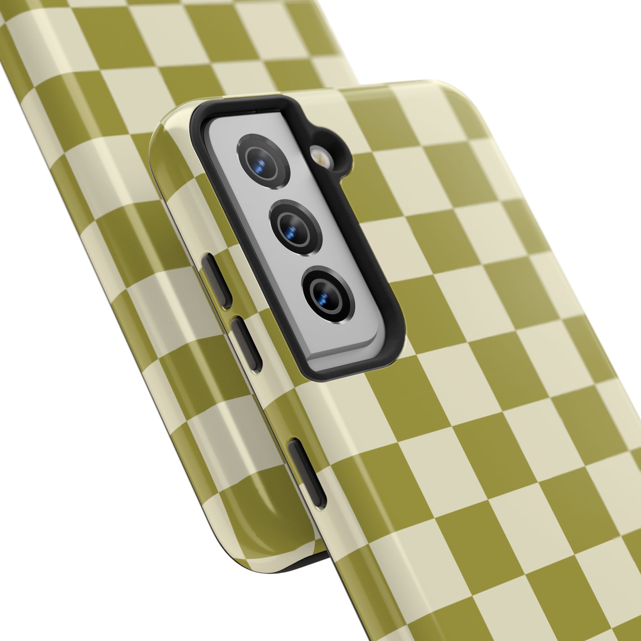 Maroon & Blush Striped Tough Phone Case — Durable Protective iPhone Cover