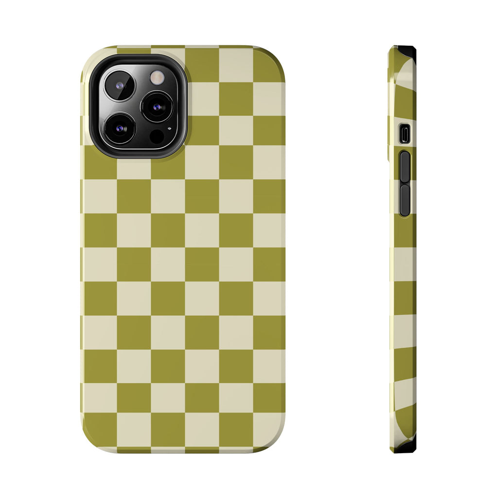 Maroon & Blush Striped Tough Phone Case — Durable Protective iPhone Cover