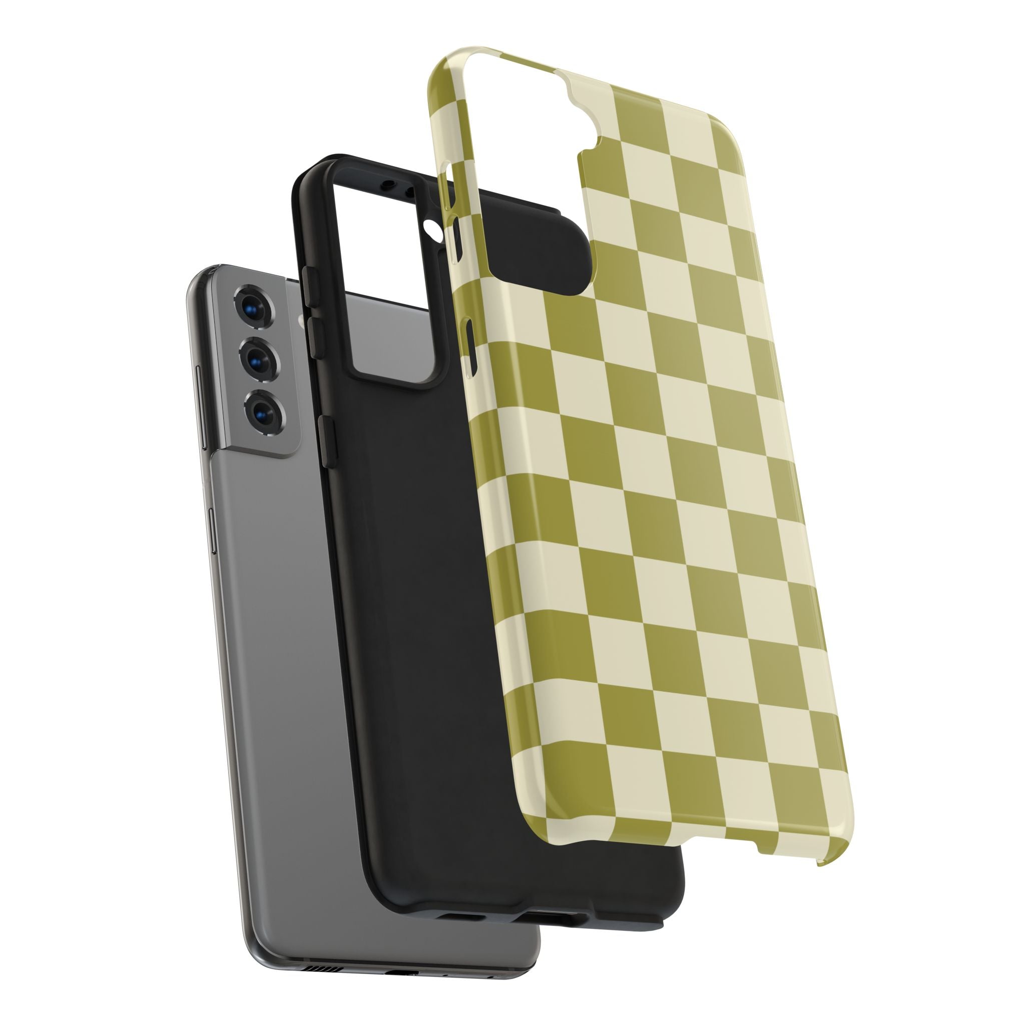 Maroon & Blush Striped Tough Phone Case — Durable Protective iPhone Cover