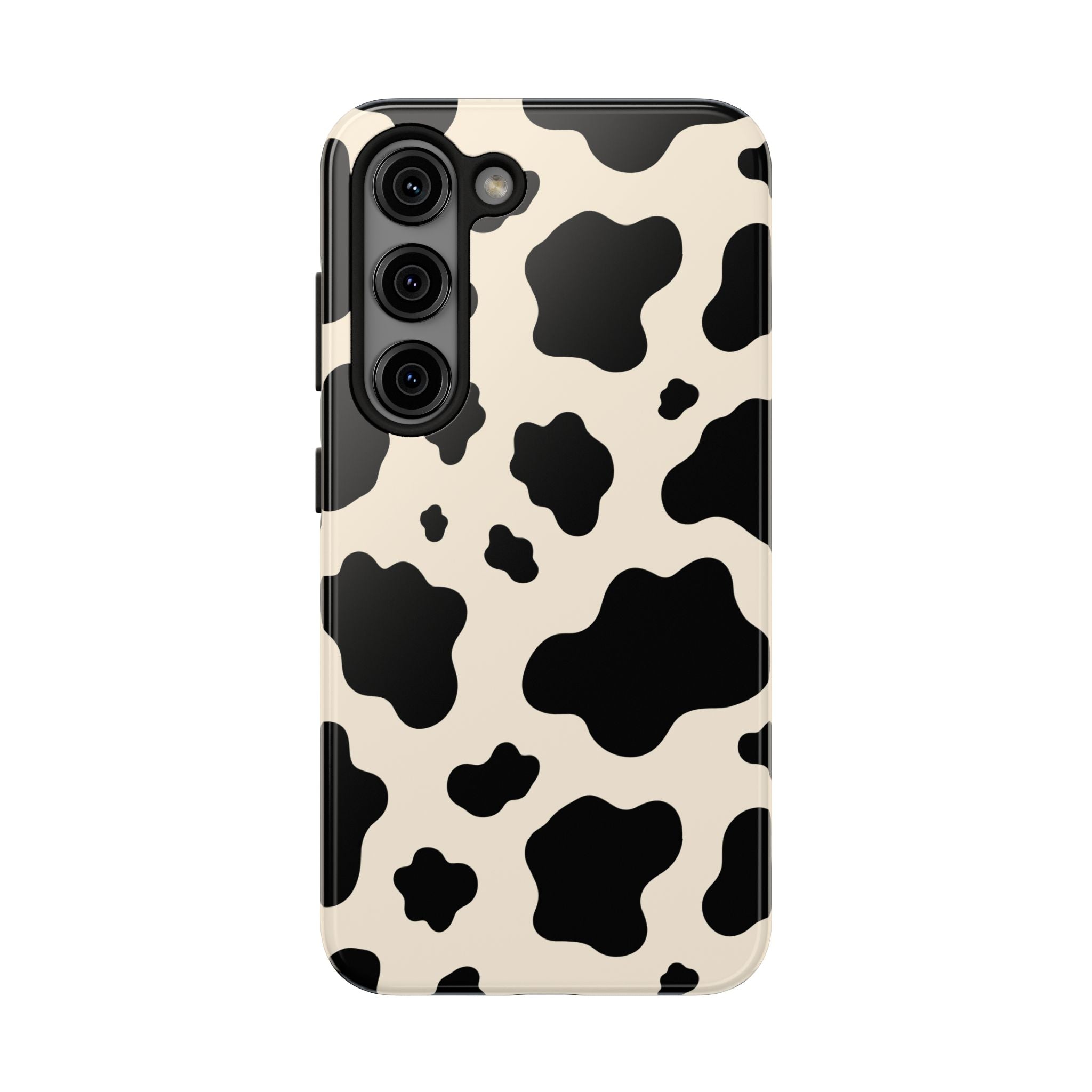 Cream Cow | Black & Cream Cow Print Phone Case