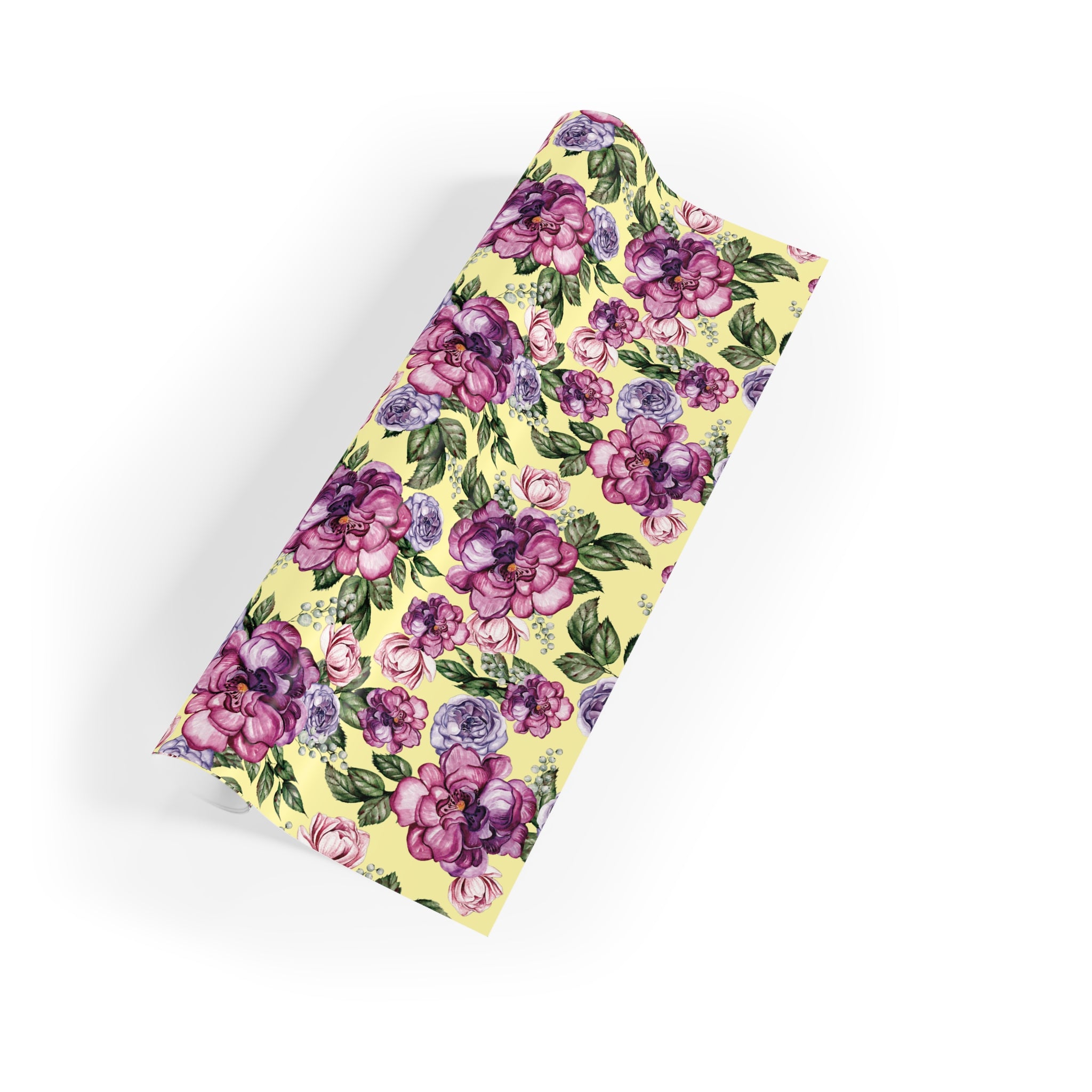 Golden Garden | Yellow & Pink Floral Wrapping Paper