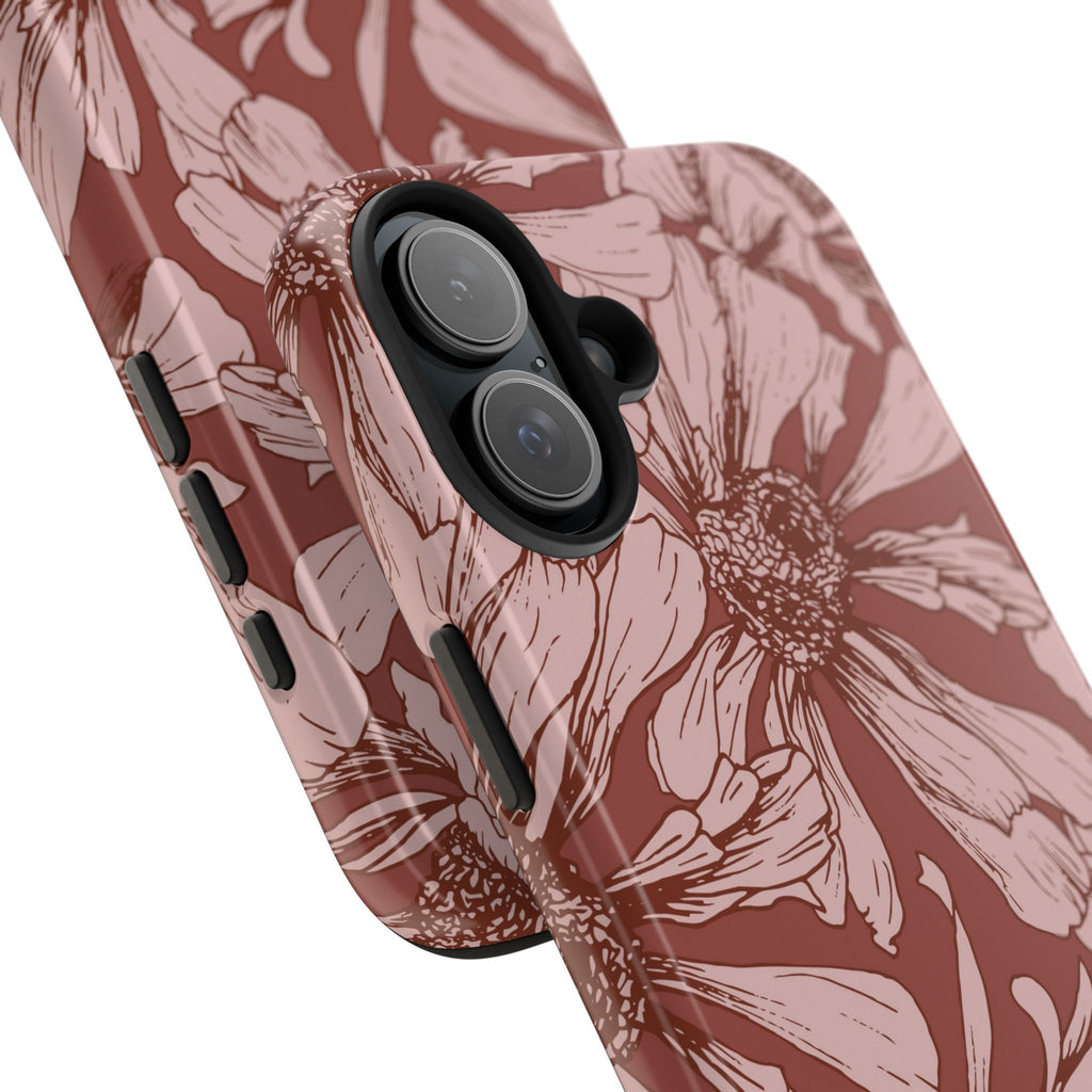 Pressed Bloom | Mocha Floral Sketch Phone Case