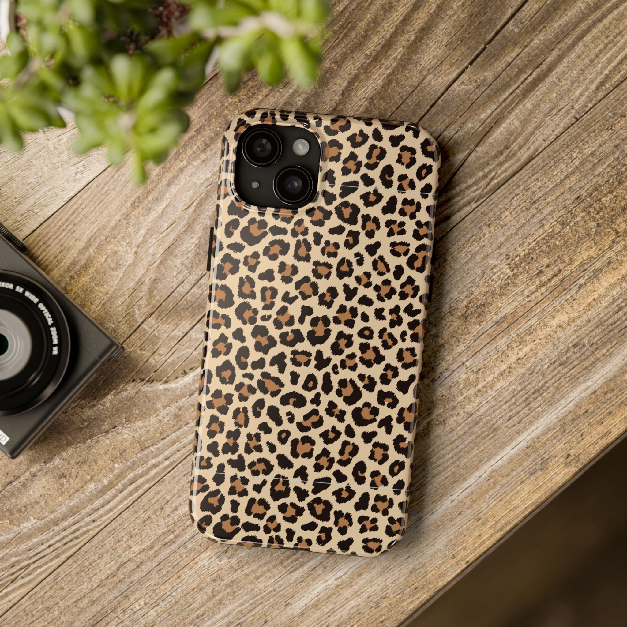Leopard Hour | Neutral Leopard Print Tough Phone Case