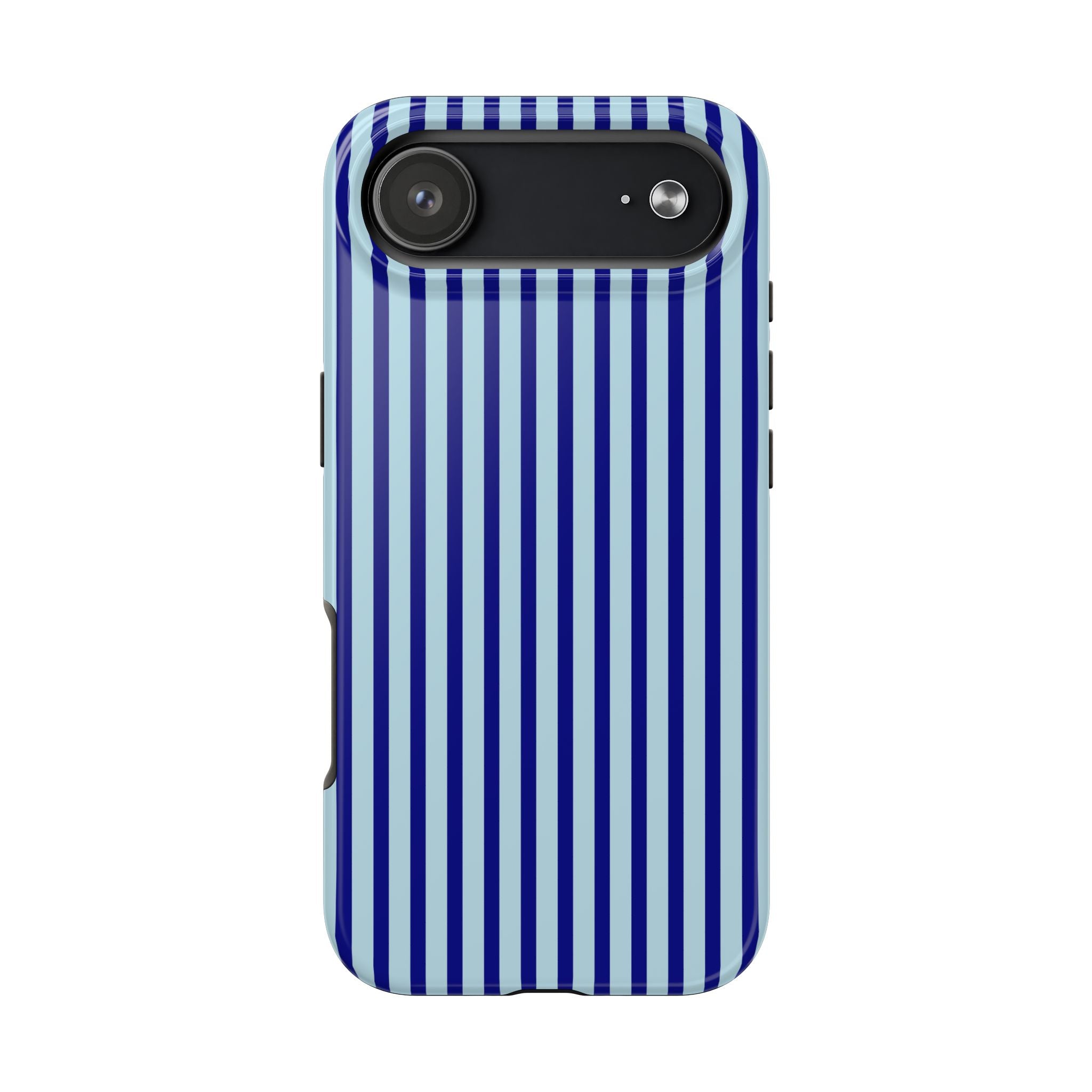 Maroon & Blush Striped Tough Phone Case — Durable Protective iPhone Cover
