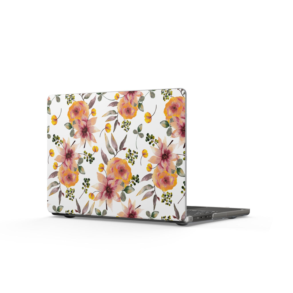 Painterly Bloom | Watercolor Autumn Floral Laptop Sleeve