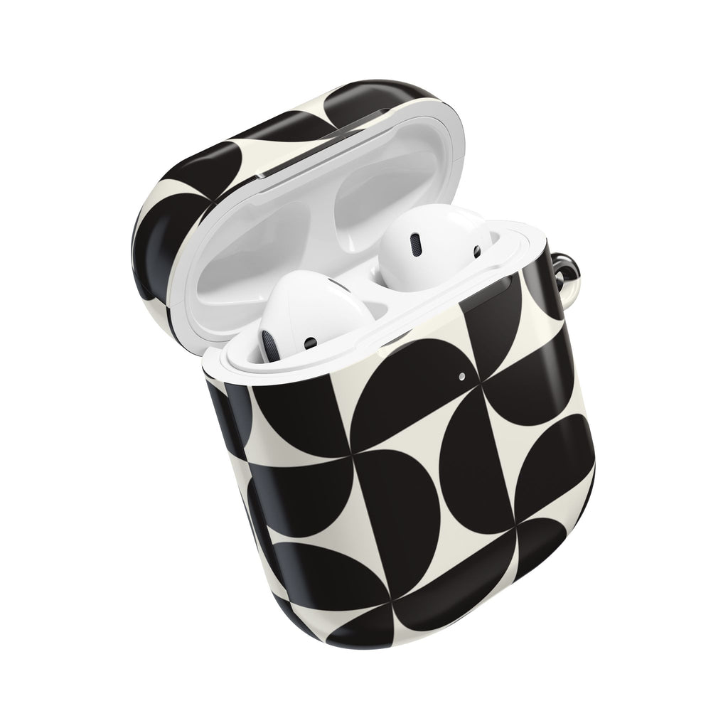 Noir Mod | Black Geometric Retro AirPods Case
