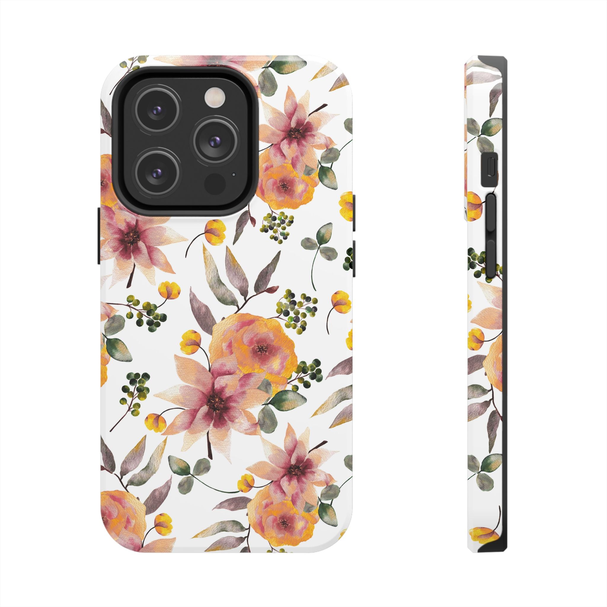 Painterly Bloom | Watercolor Autumn Floral Tough Phone Case