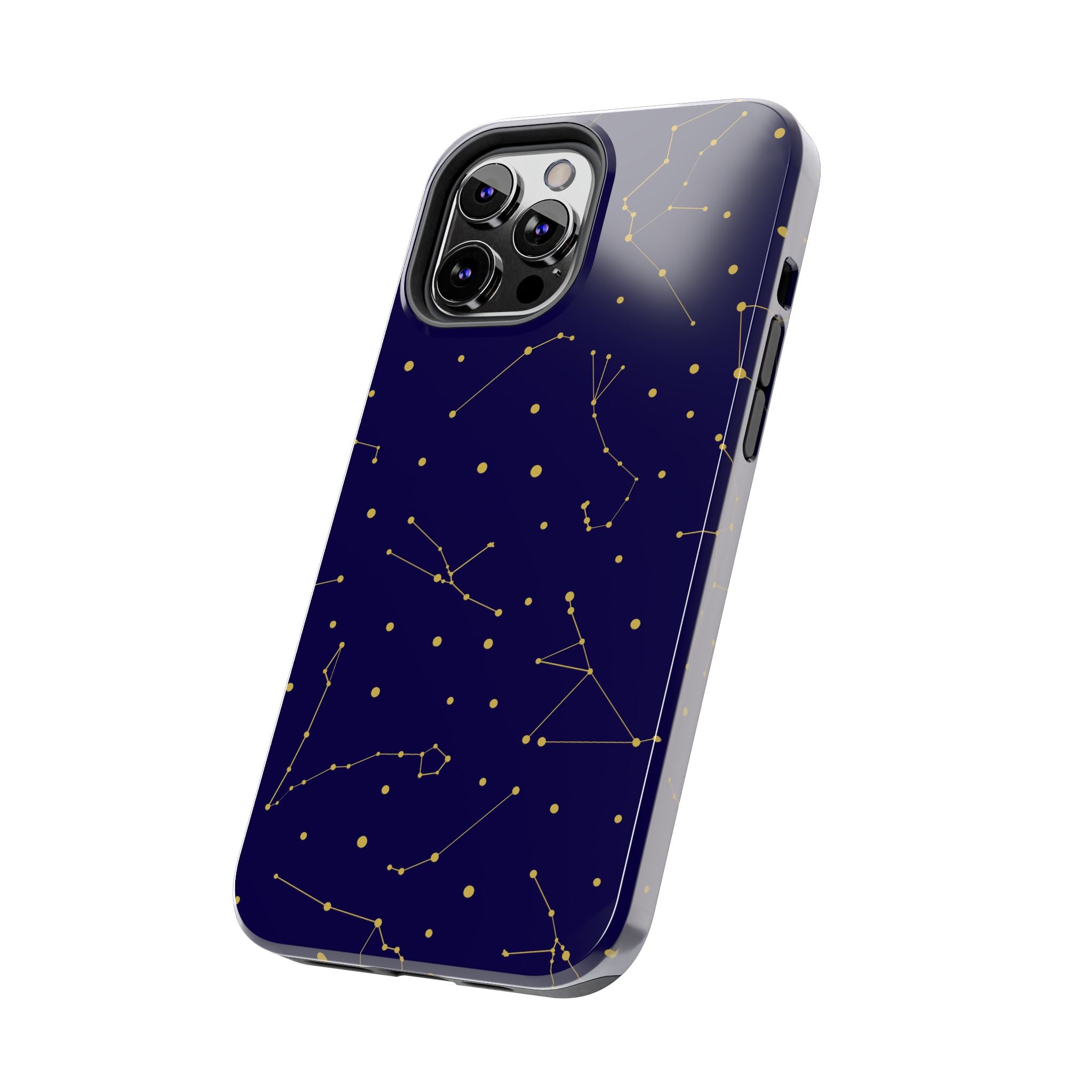 Maroon & Blush Striped Tough Phone Case — Durable Protective iPhone Cover