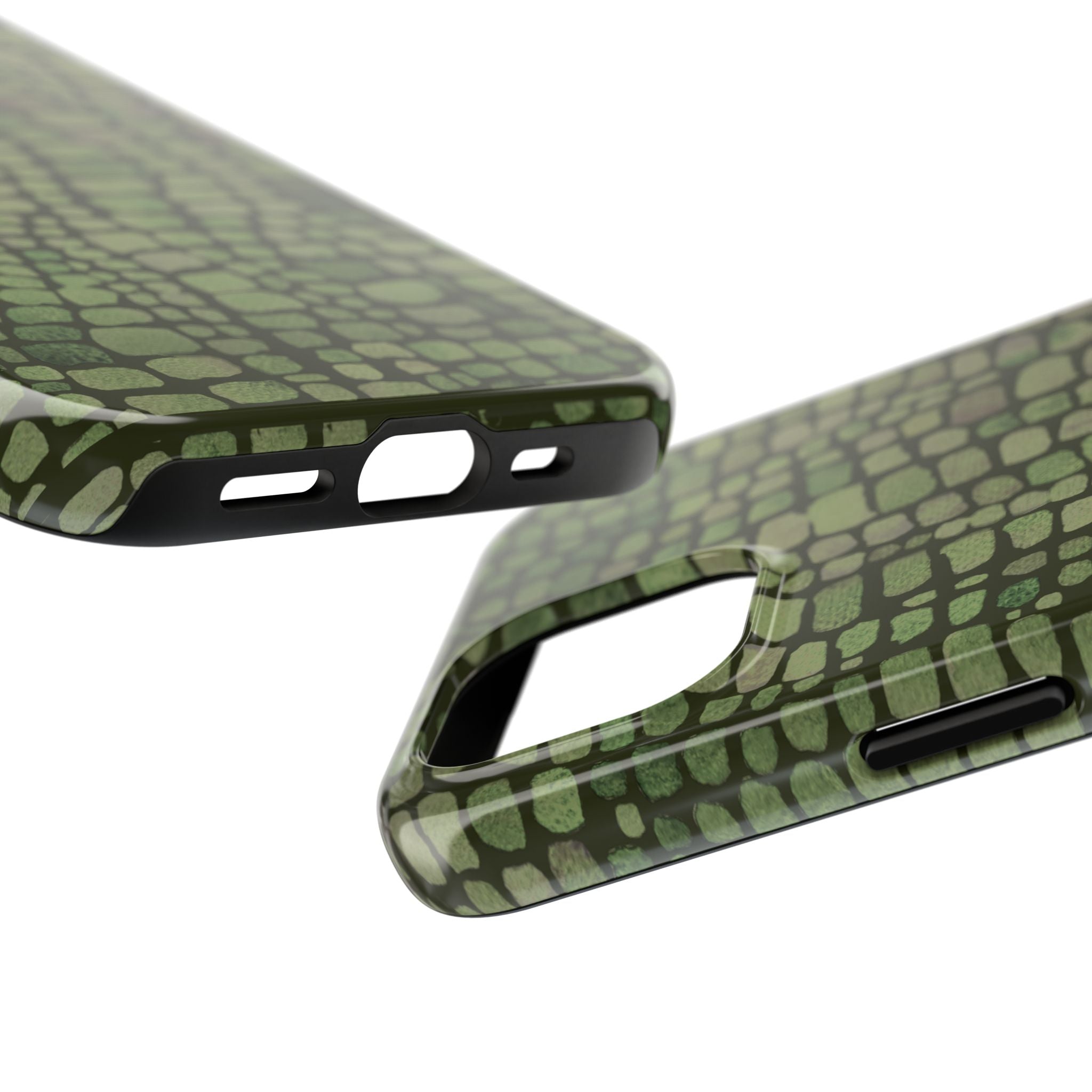 Olive Emboss | Olive & Sage Snakeskin Print Phone Case