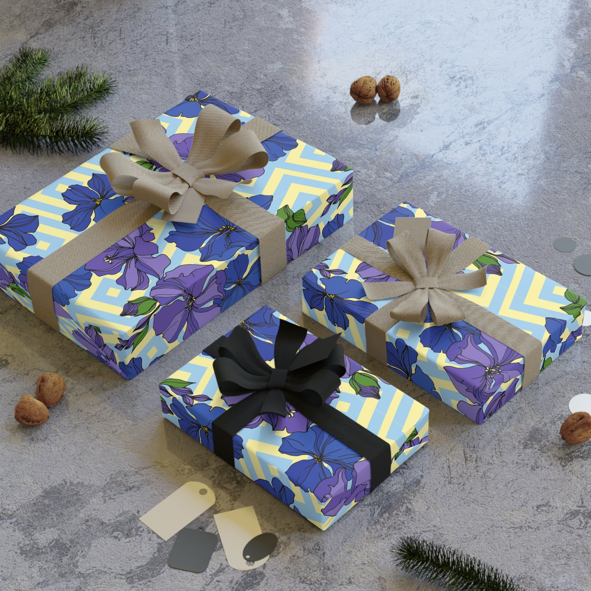 Bluebell Bloom | Blue Botanical Floral Wrapping Paper