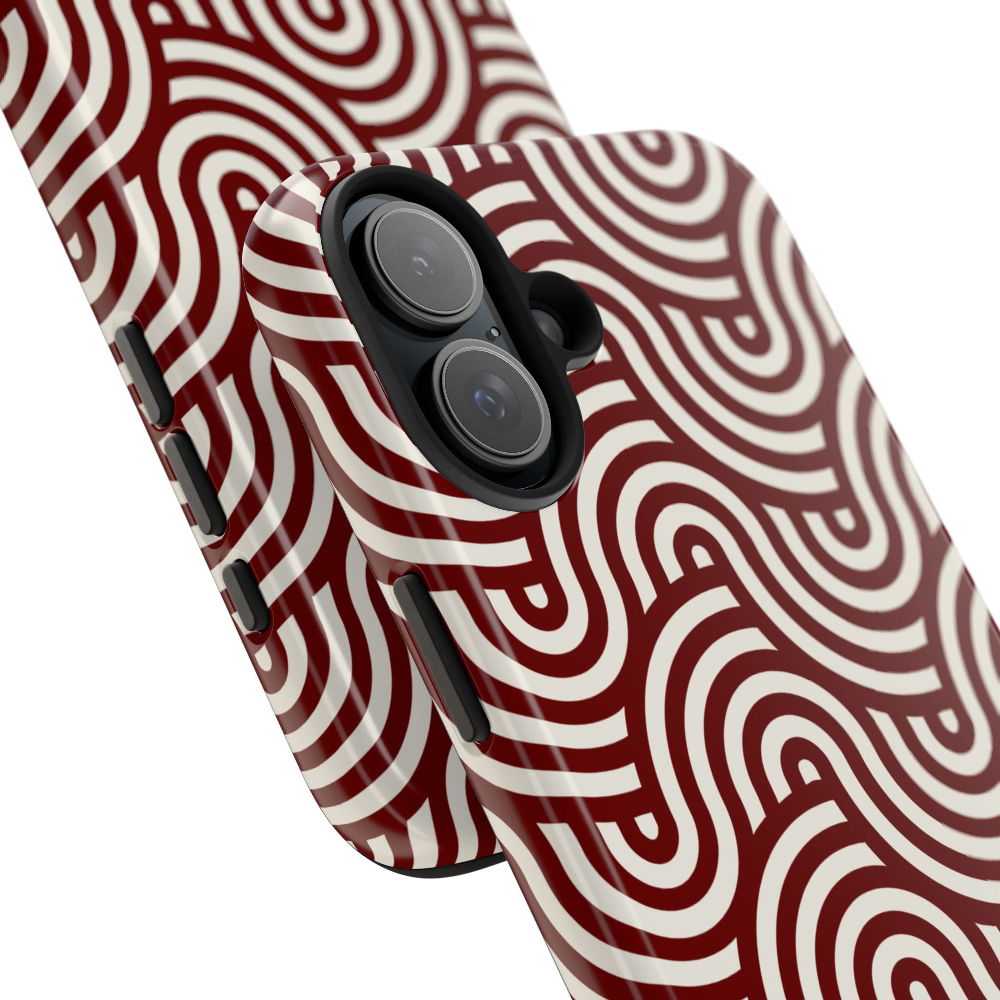 Velvet Wave | Burgundy Arch Pattern Phone Case