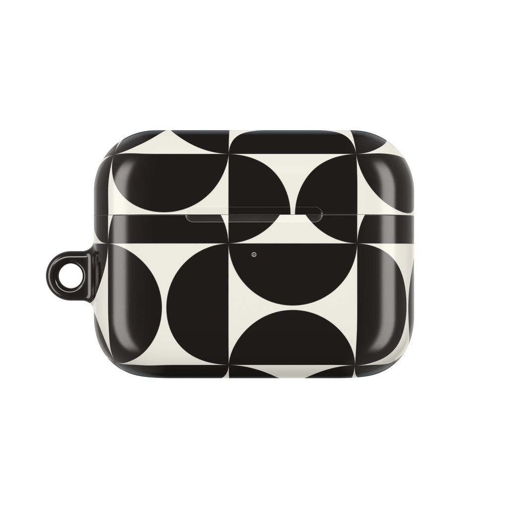 Noir Mod | Black Geometric Retro AirPods Case