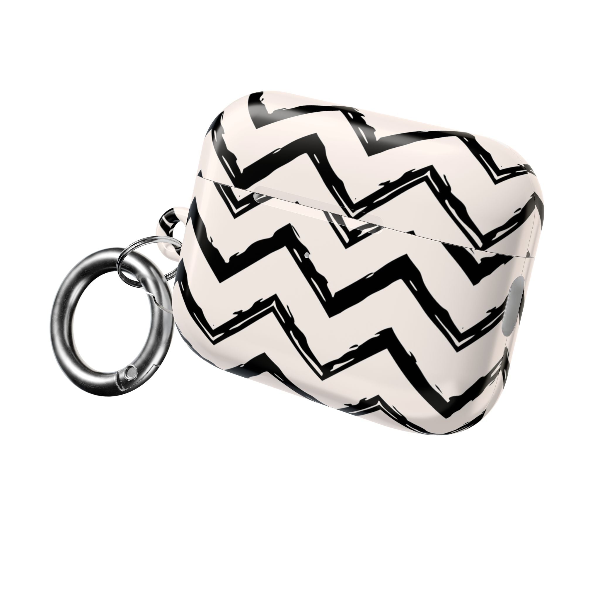 Zig Zag Edit | Black & Cream Chevron AirPods Case
