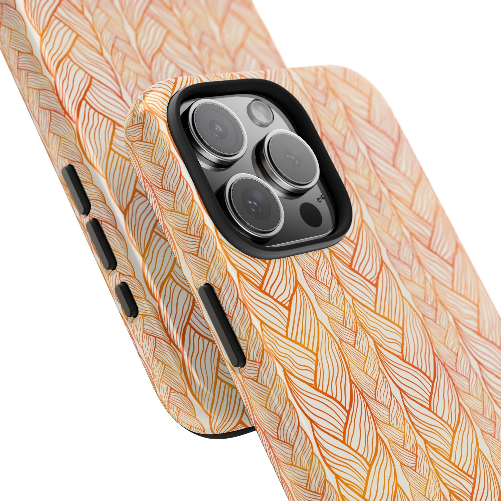 Golden Braid | Orange Braided Line Tough Phone Case