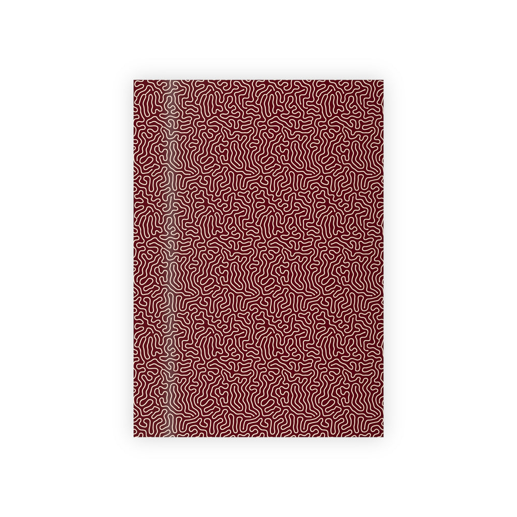 Crimson Reverie | Burgundy Abstract Line Wrapping Paper
