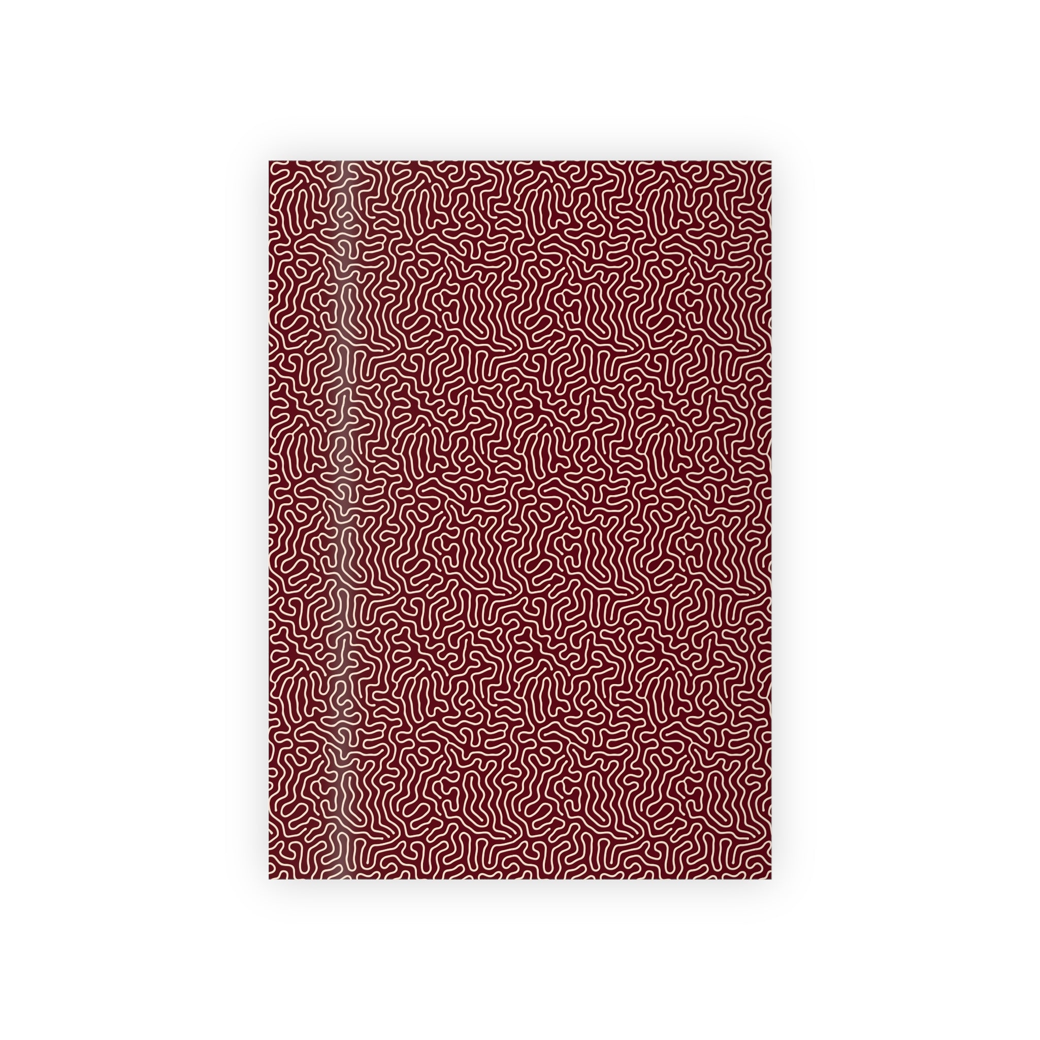 Crimson Reverie | Burgundy Abstract Line Wrapping Paper