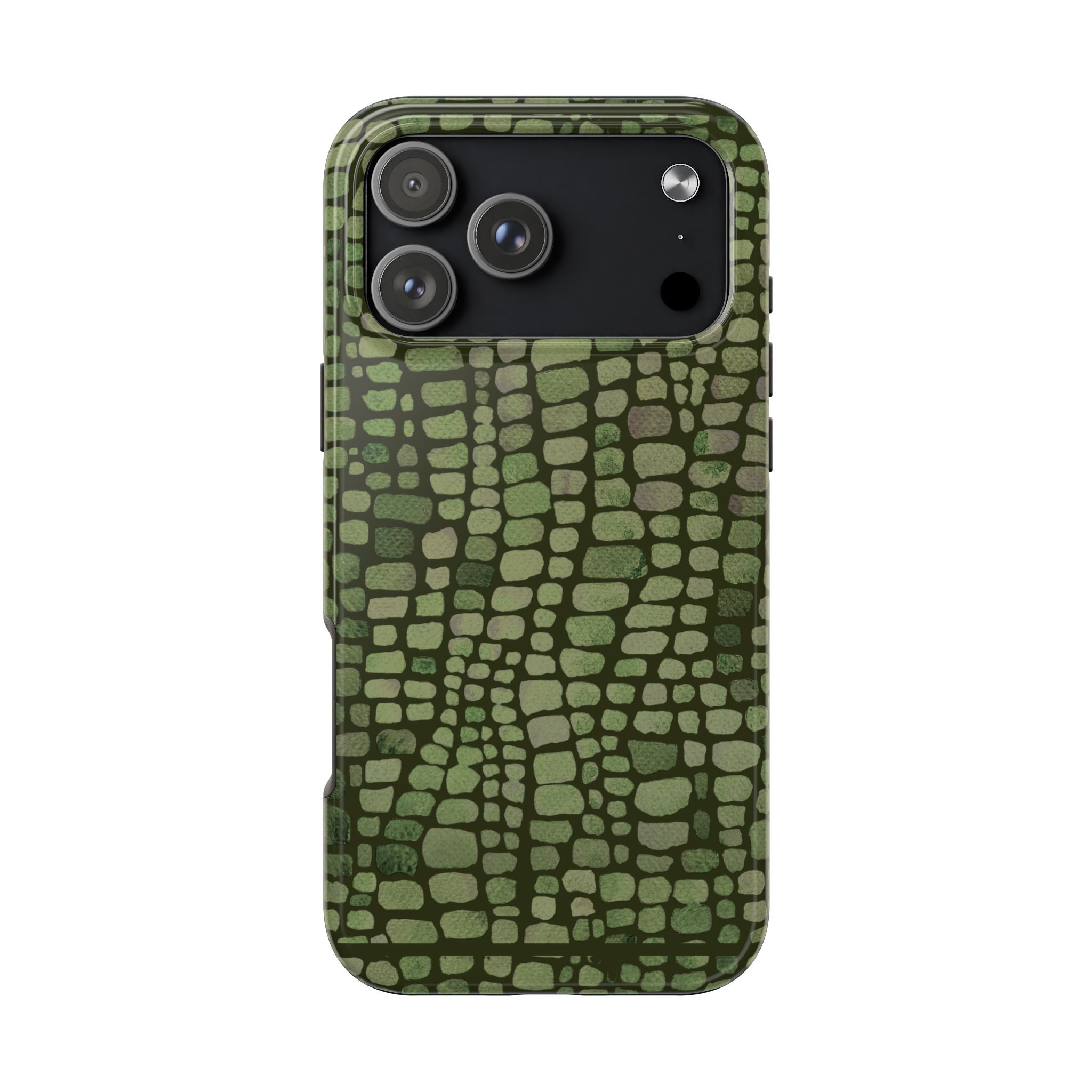 Olive Emboss | Olive & Sage Snakeskin Print Phone Case
