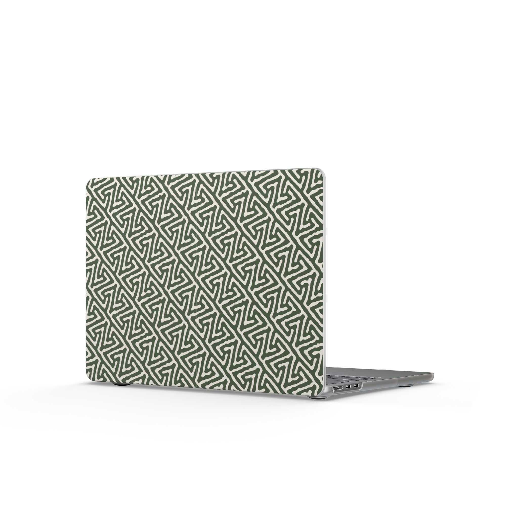 Olive Maze | Sage Geometric Line Laptop Sleeve