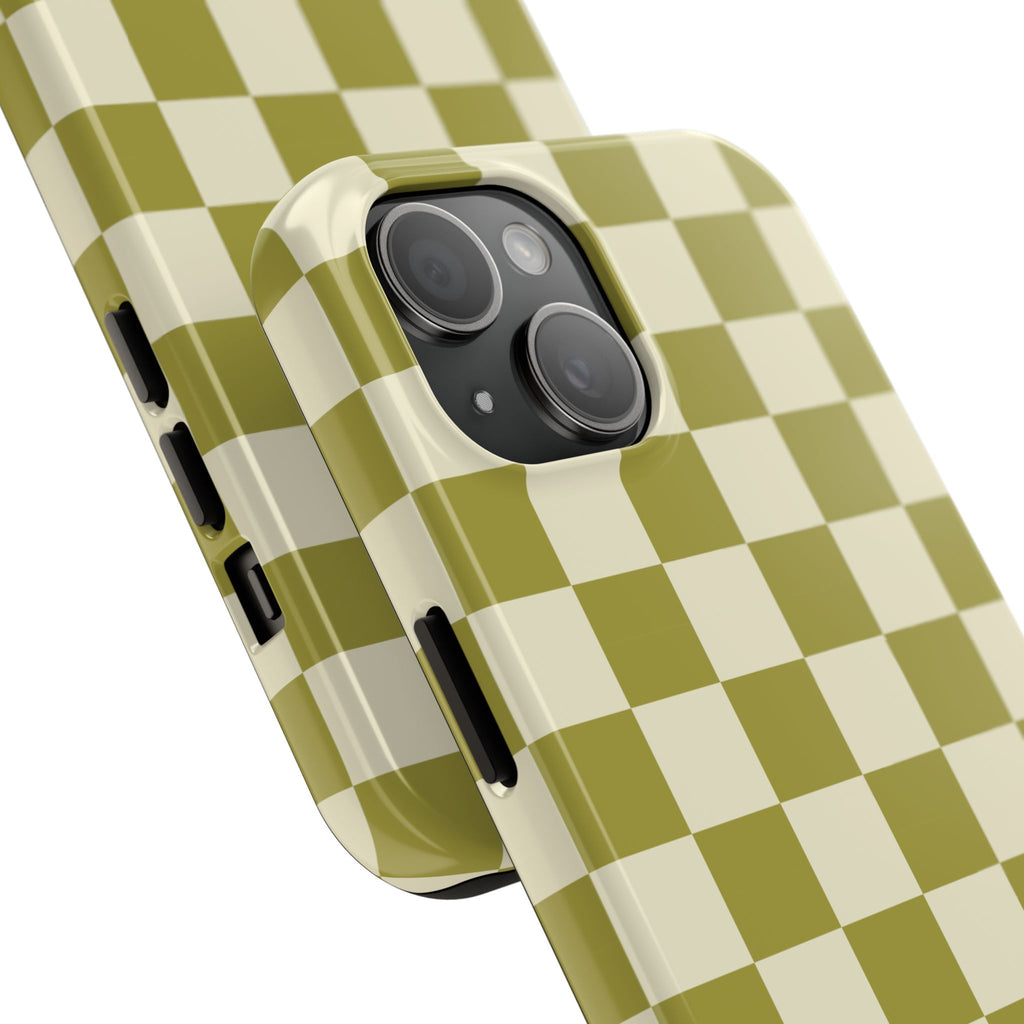 Maroon & Blush Striped Tough Phone Case — Durable Protective iPhone Cover