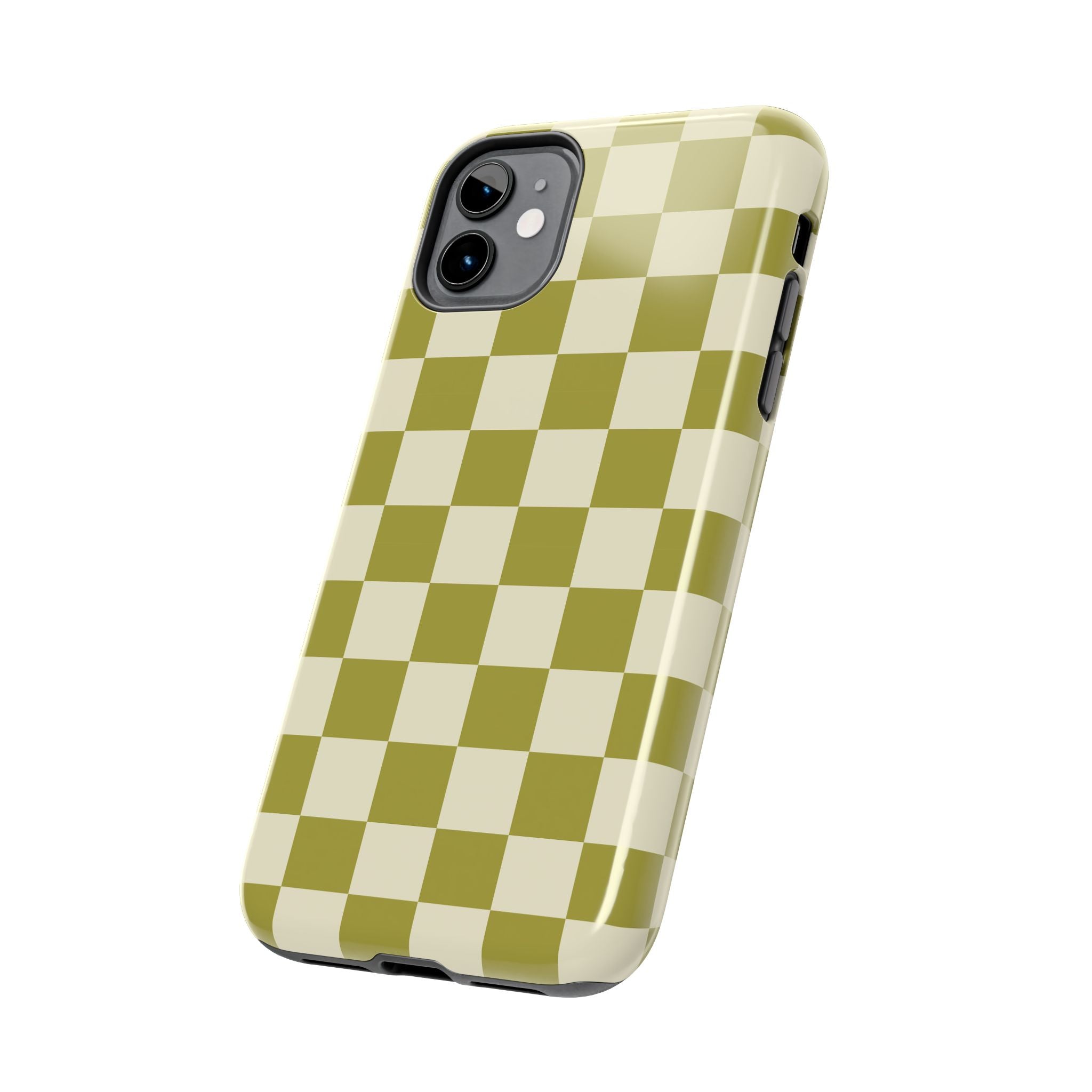Maroon & Blush Striped Tough Phone Case — Durable Protective iPhone Cover