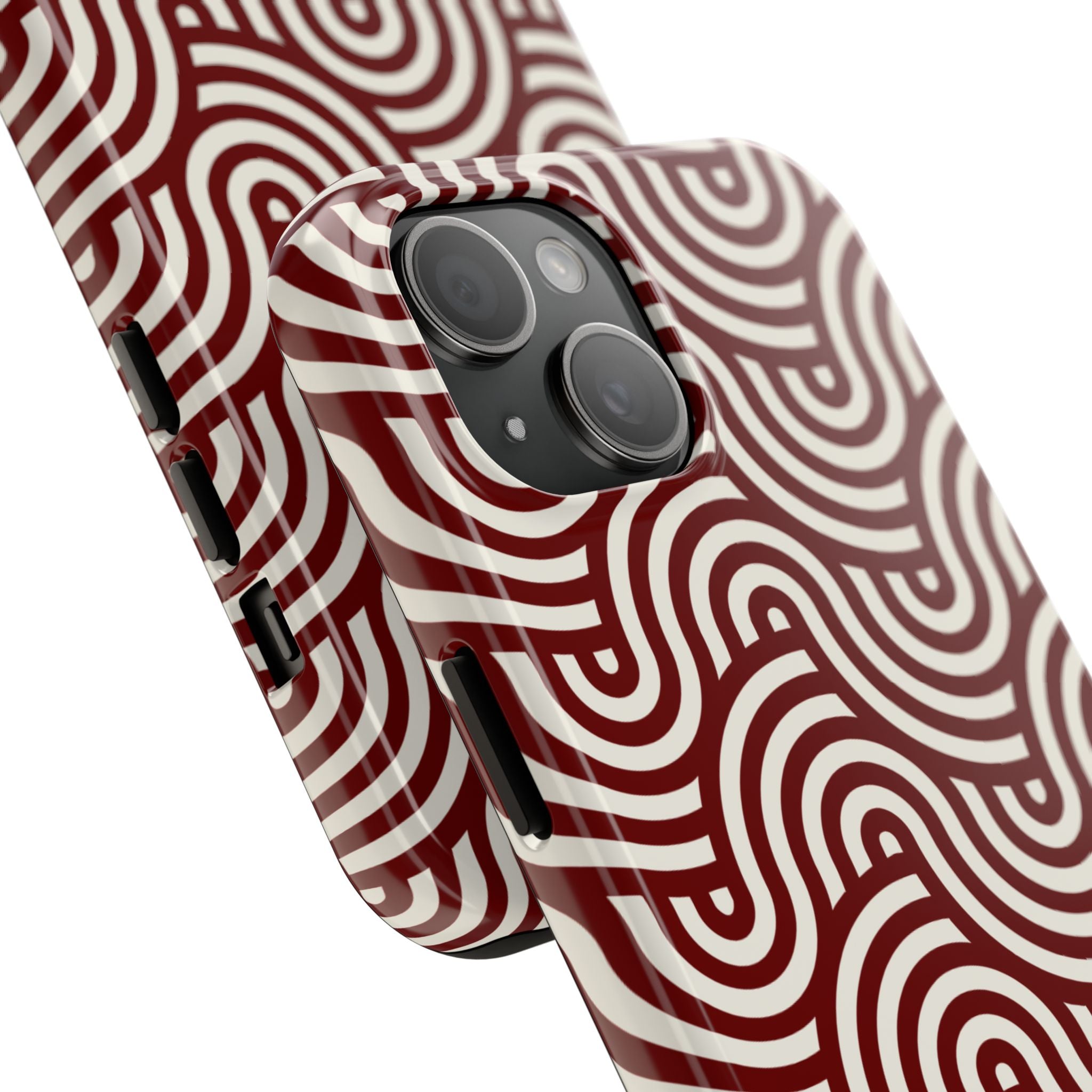 Velvet Wave | Burgundy Arch Pattern Phone Case