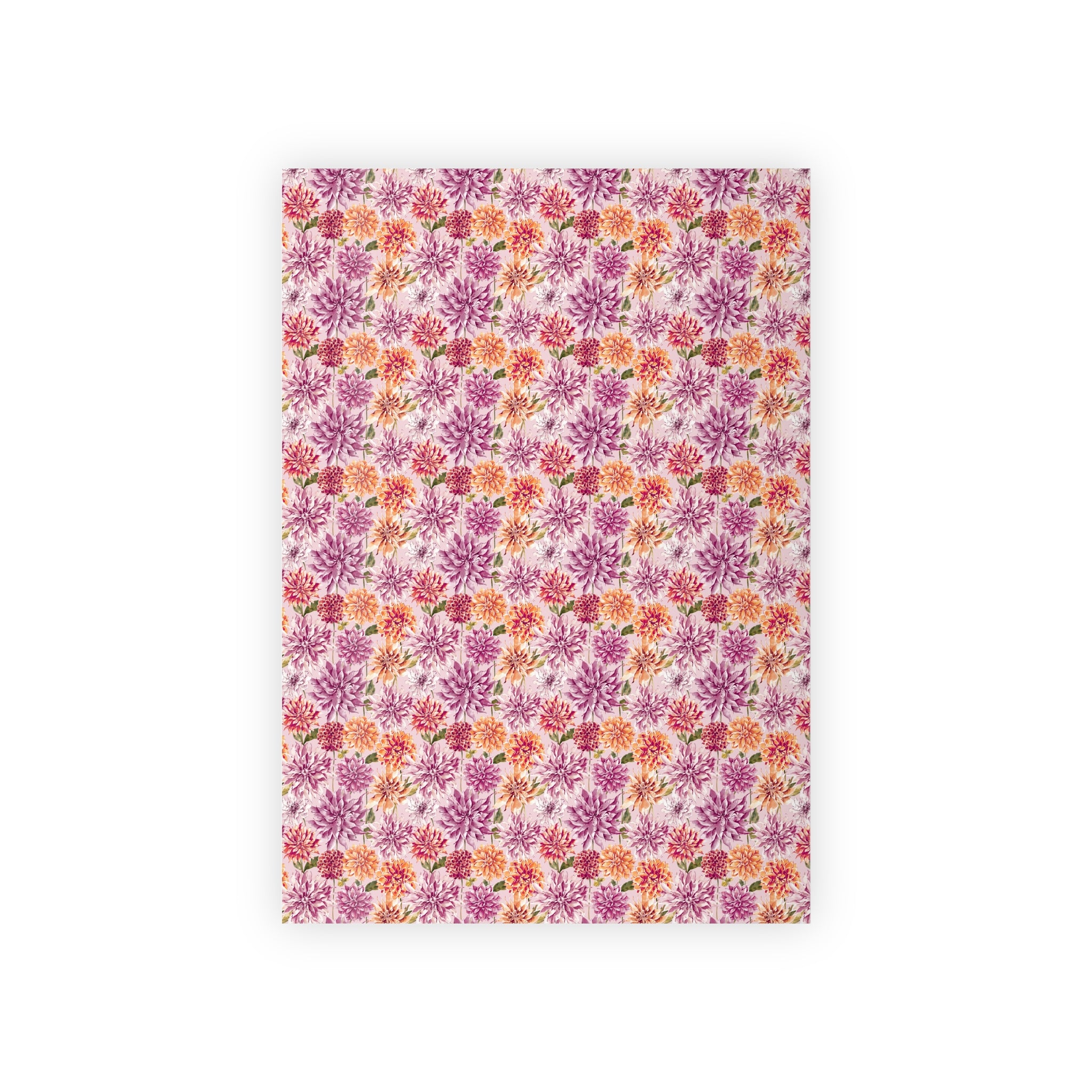 Petal Devotion | Blush Dahlia Floral Wrapping Paper