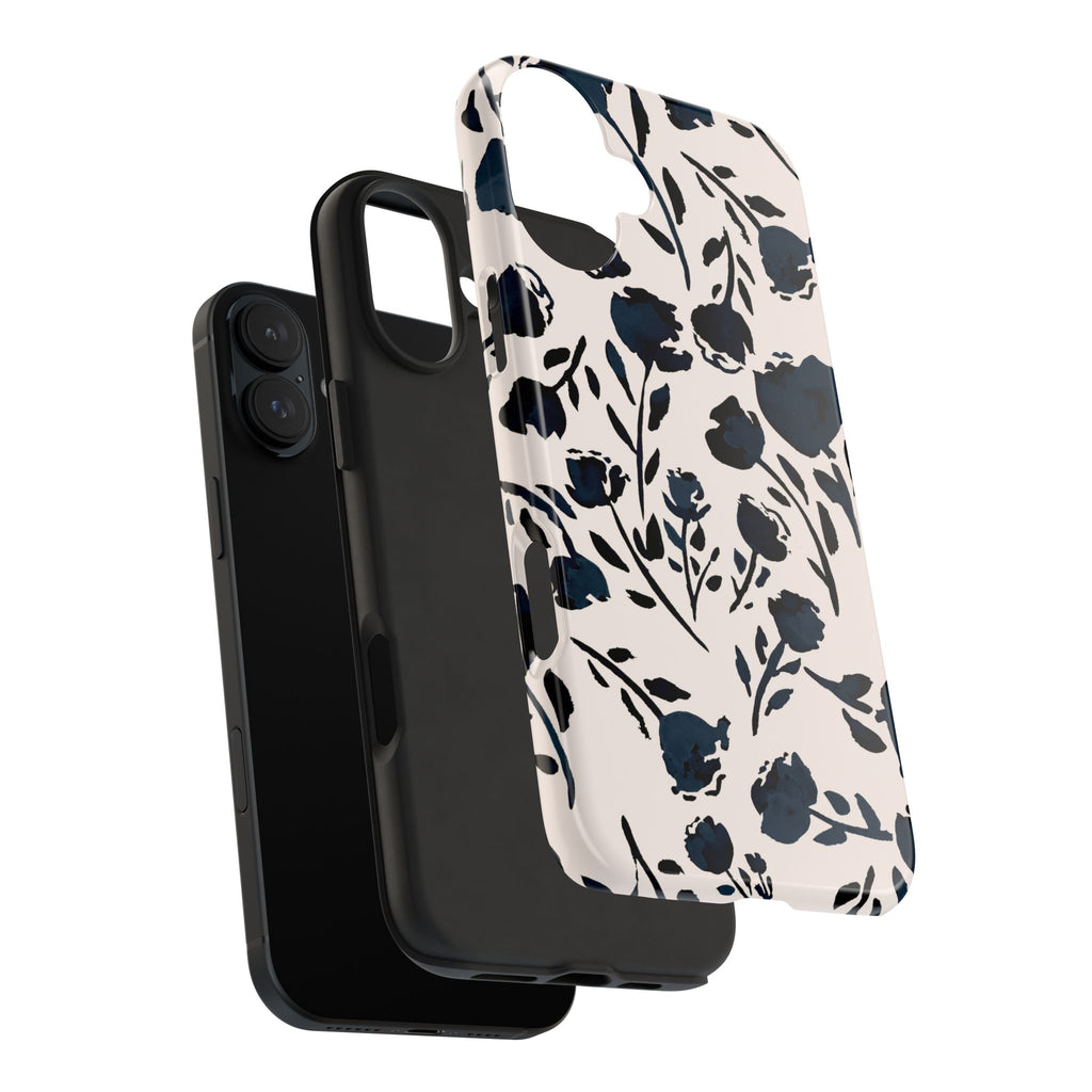 Midnight Meadow | Navy Floral Print Phone Case