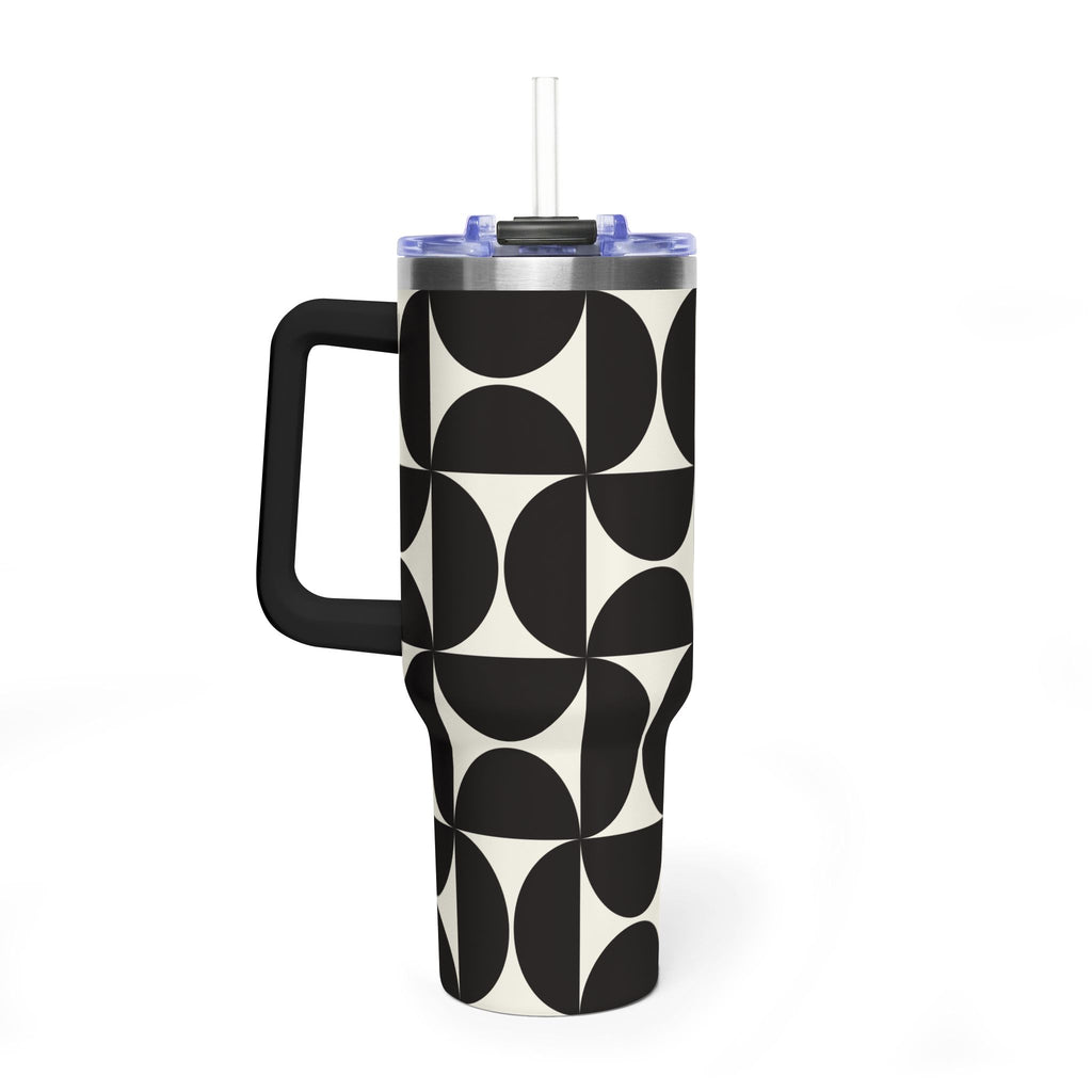 Noir Mod | Black Geometric Retro Tumbler