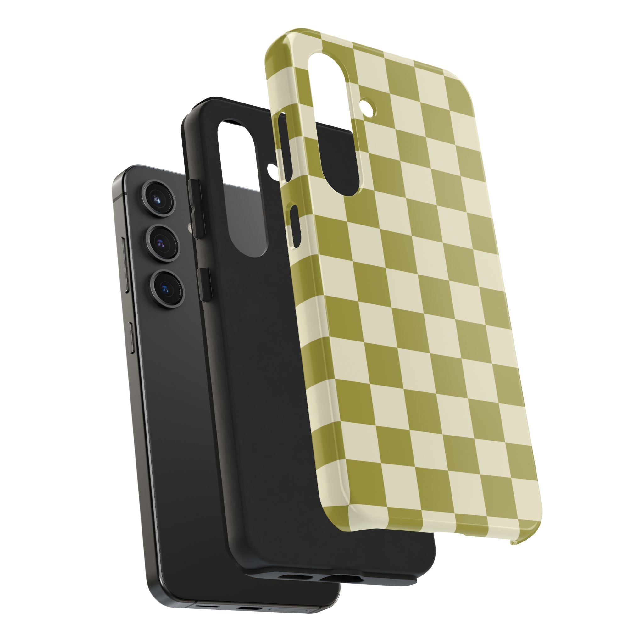 Maroon & Blush Striped Tough Phone Case — Durable Protective iPhone Cover