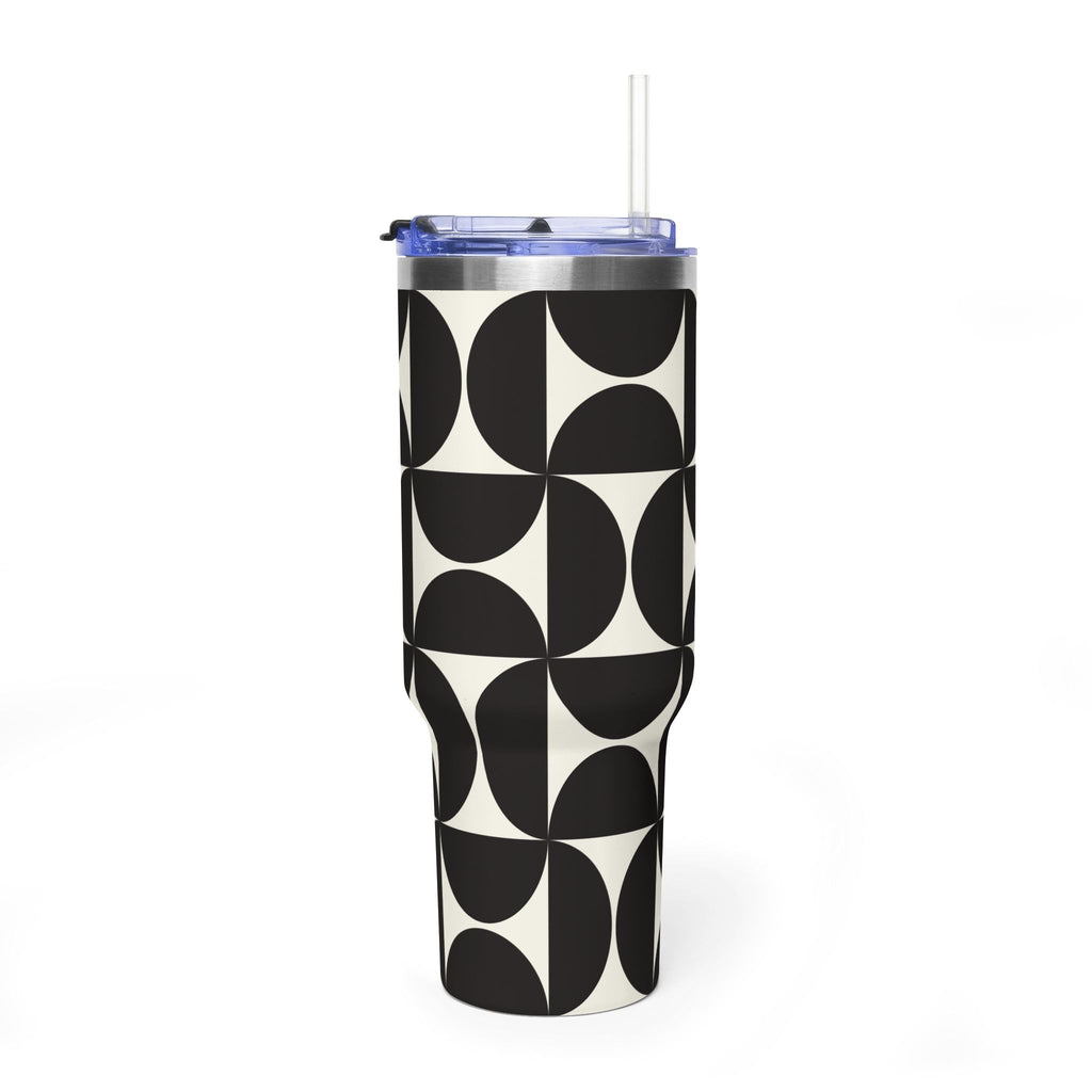 Noir Mod | Black Geometric Retro Tumbler