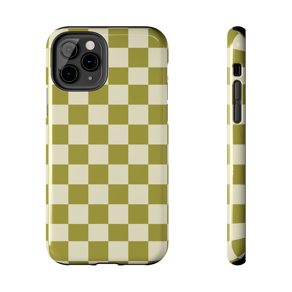 Maroon & Blush Striped Tough Phone Case — Durable Protective iPhone Cover