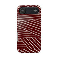 Crimson Form | Burgundy Abstract Stripe Phone Case