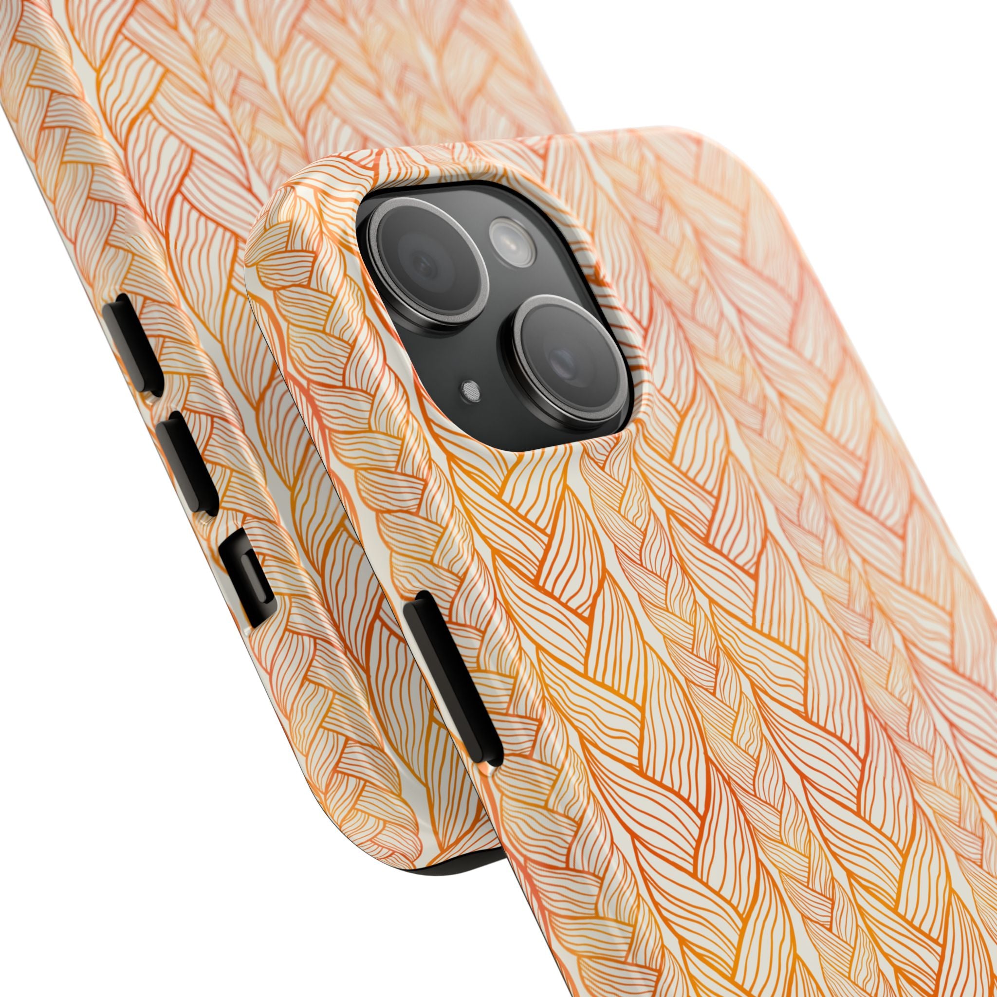 Golden Braid | Orange Braided Line Tough Phone Case