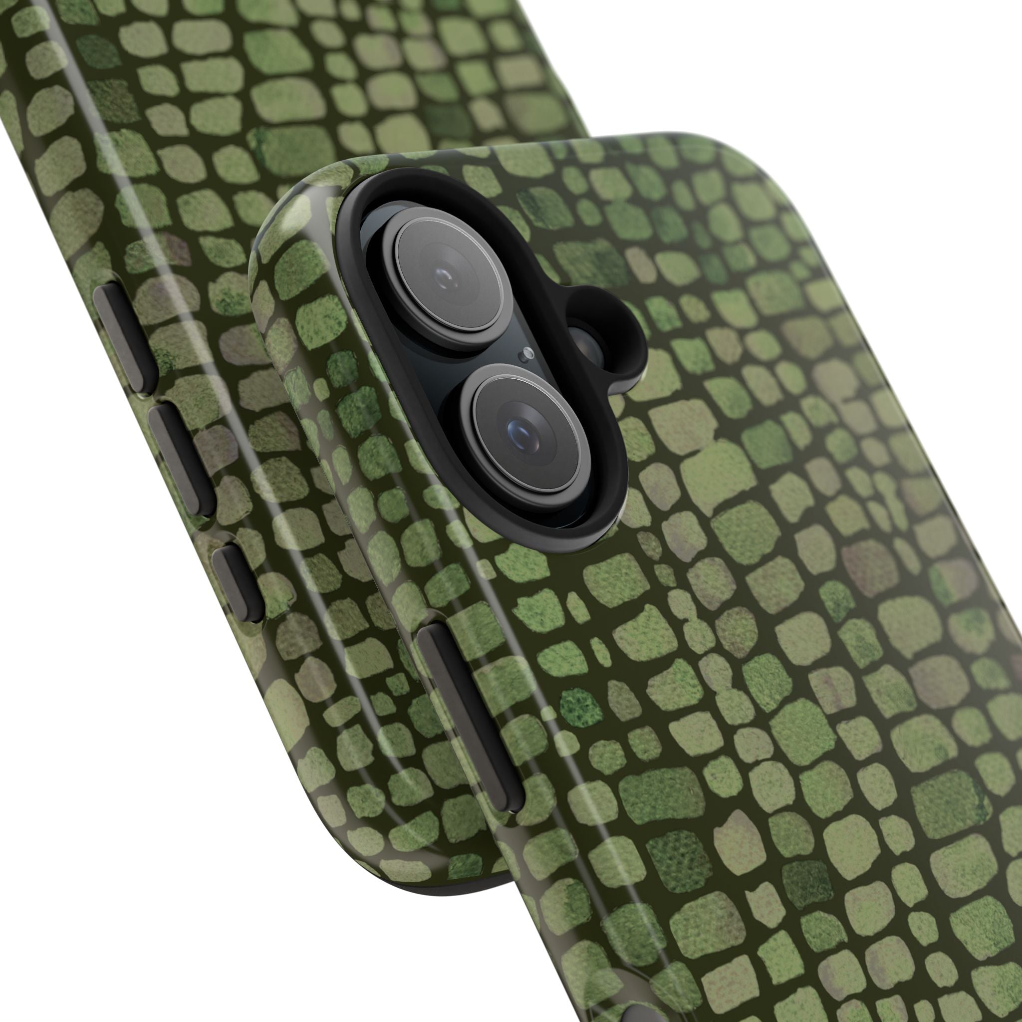 Olive Emboss | Olive & Sage Snakeskin Print Phone Case