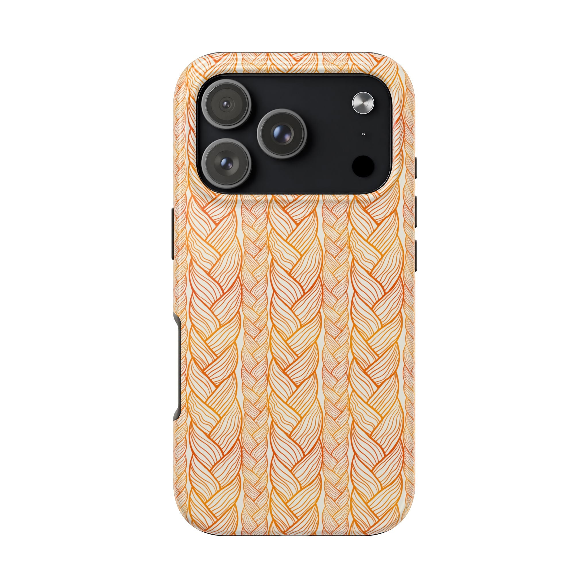 Golden Braid | Orange Braided Line Tough Phone Case